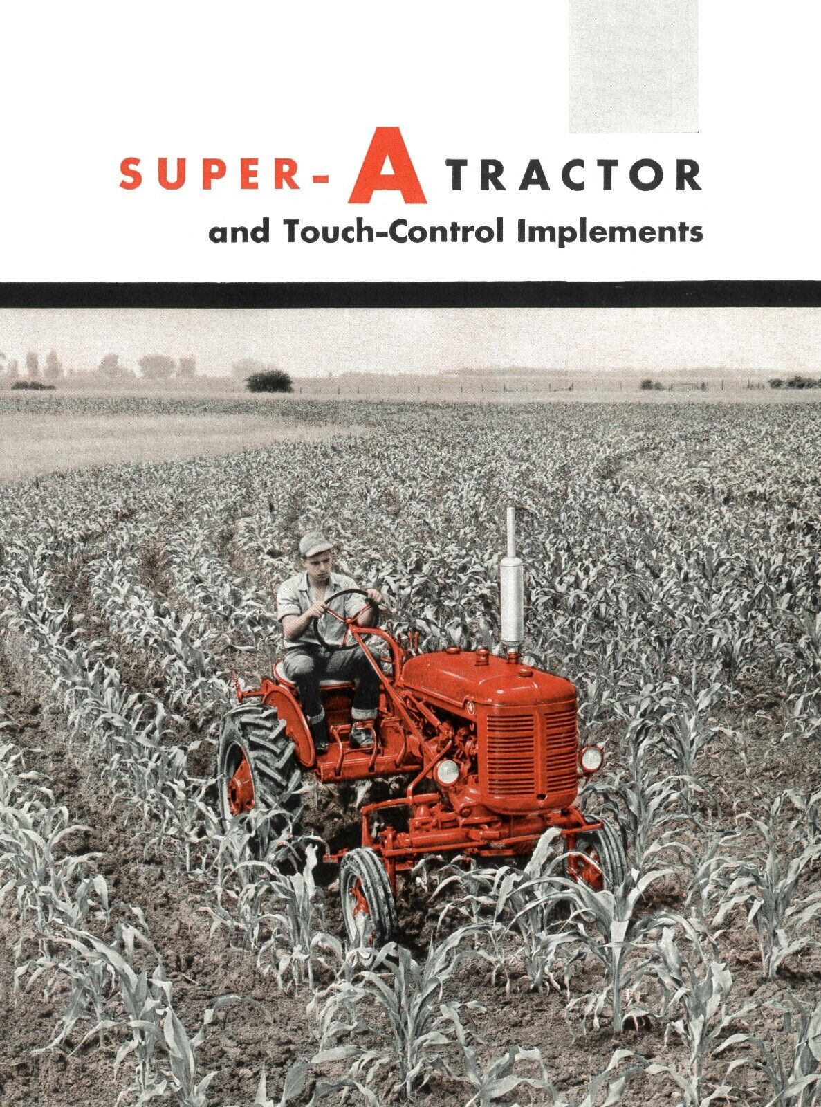 IH McCormick Farmall Super A Tractor & Touch Control Implements Color Brochure