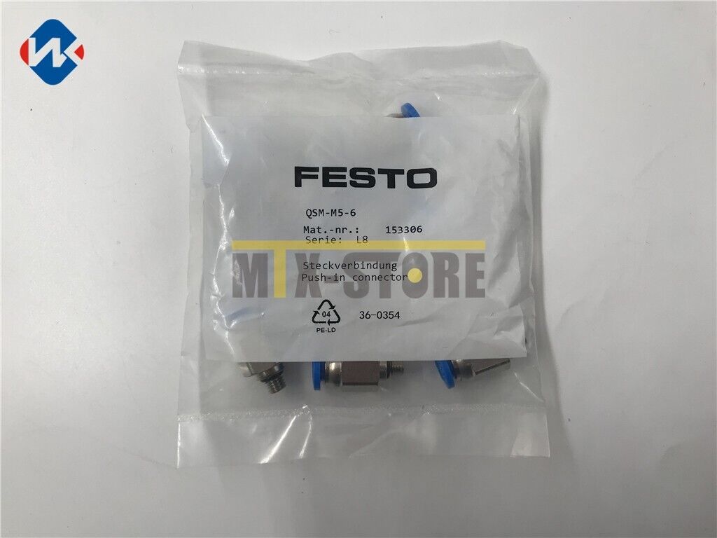 10Pcs New For Festo QSM-M5-6 153306