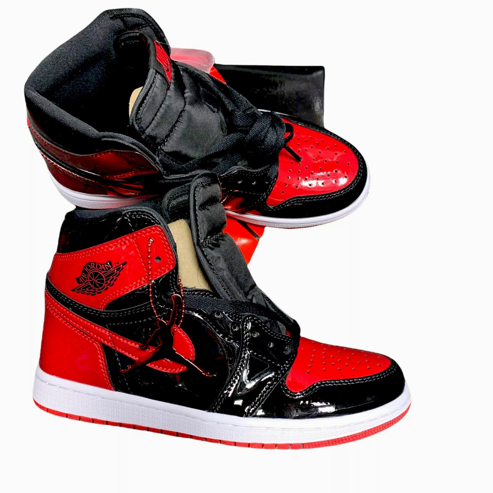 Nike Air Jordan 1 Retro High Patent Bred 555088-063 Men\'s  Size 7