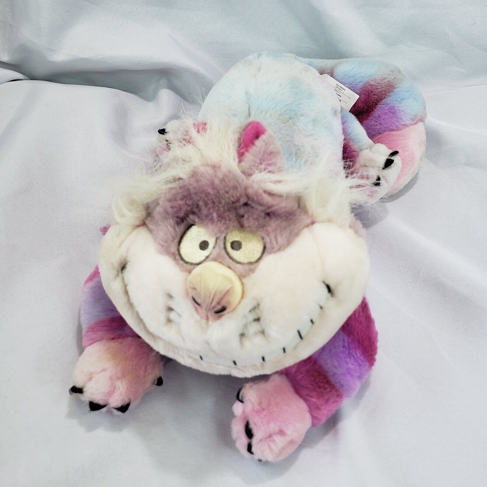 Vintage Walt Disney Company Cheshire Cat Tie Dye Plush Stuffed Toy 12 Inch Heavy