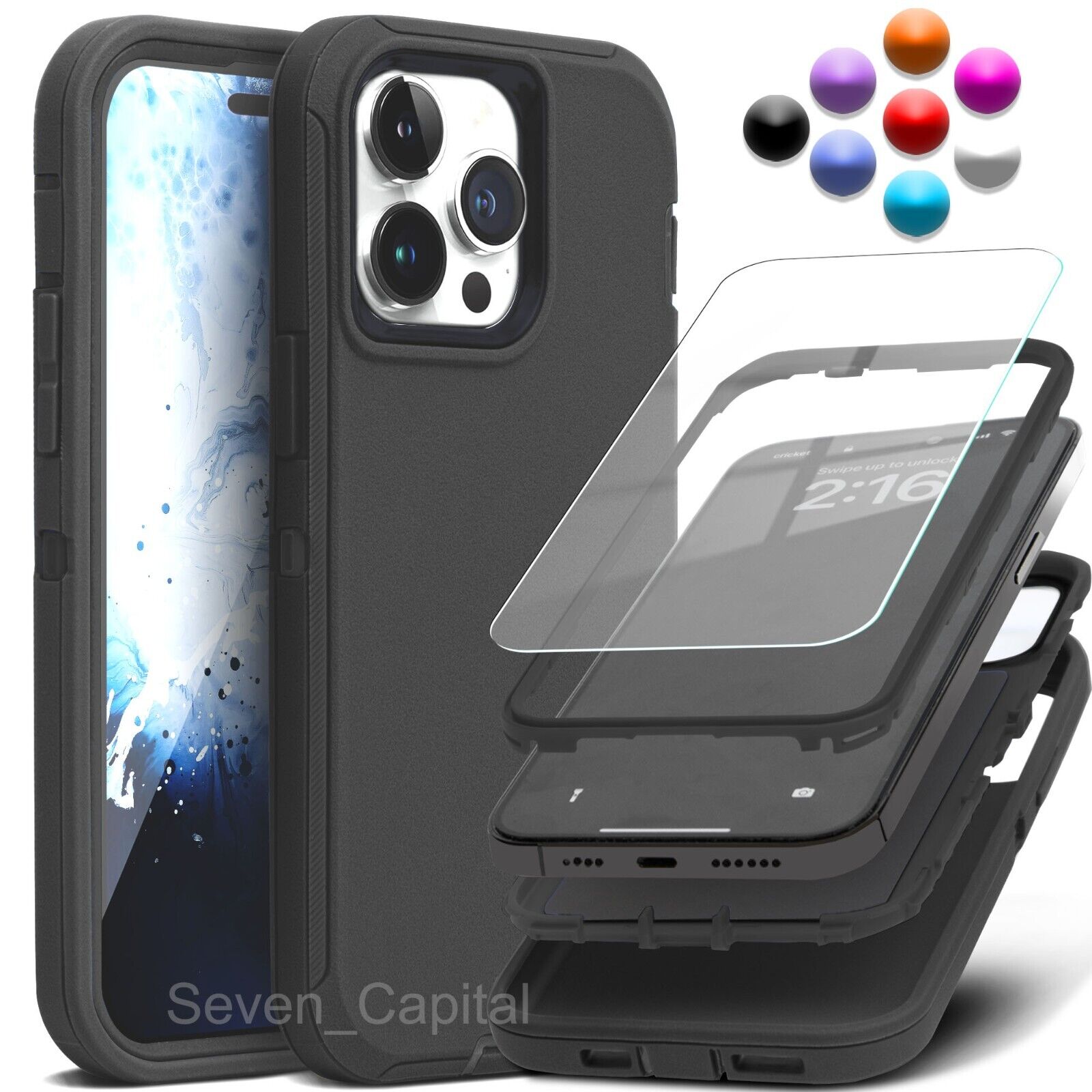 Shockproof Heavy Duty Case For iPhone 15 14 Plus 13 12 11 Pro Max Rugged Cover