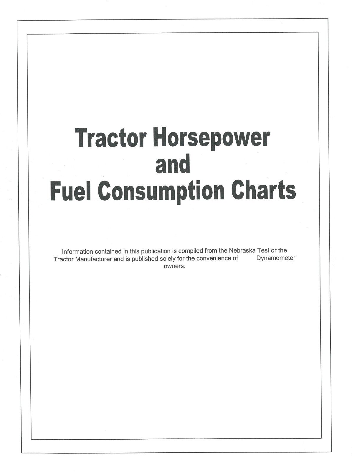 M&W Sep 1997 Tractor Horsepower & Fuel Consumption Charts Dynamometer Data Dyno