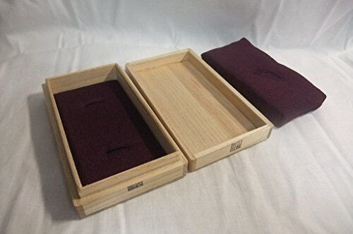 Menuki box Paulownia wood with futon Purple  limited Hand made in JAPAN