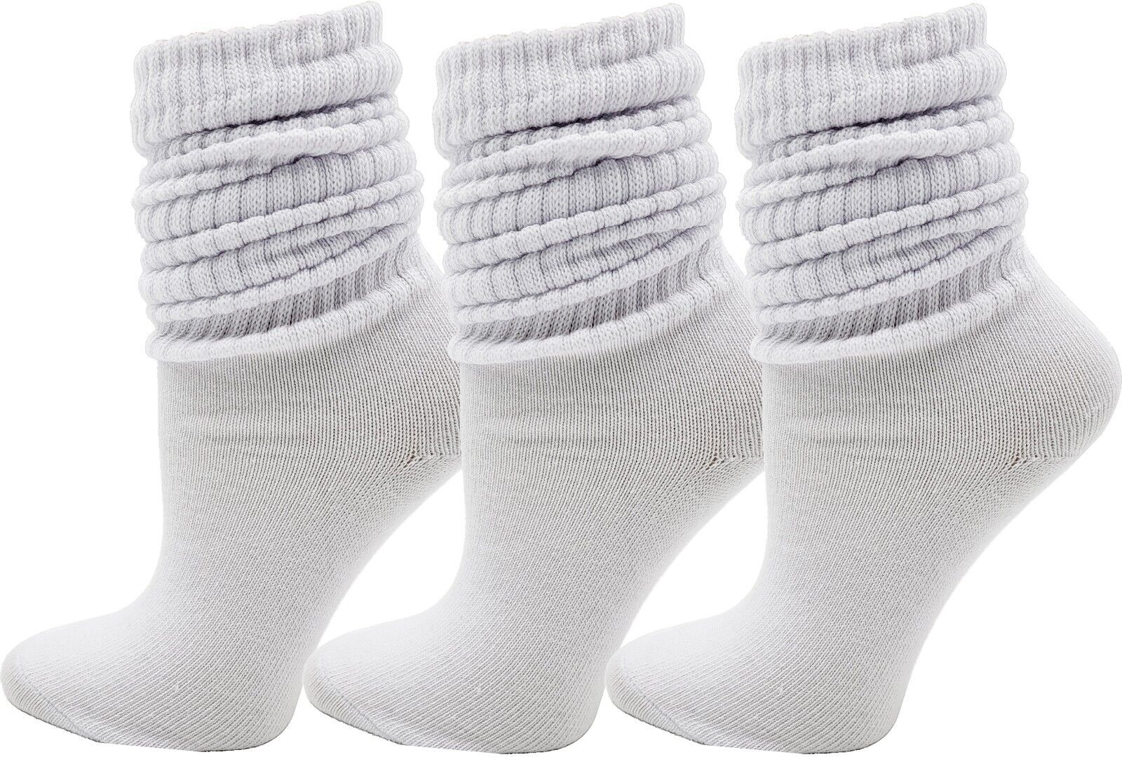 3 Pairs Slouch Socks for Women, Soft Extra Long Scrunch Knee High Sock Gift