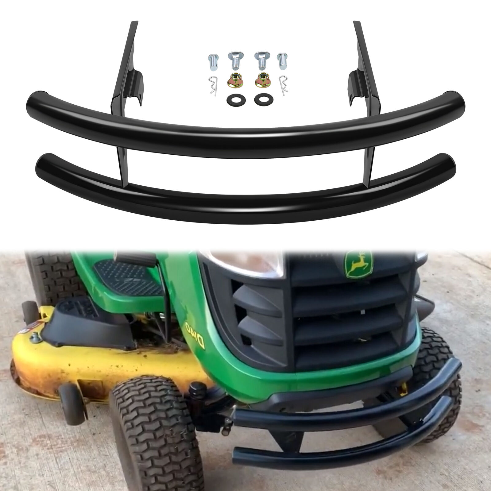 2-Bar Front Bumper Guard Lawn Tractor Protection Fits John Deere 100 Series