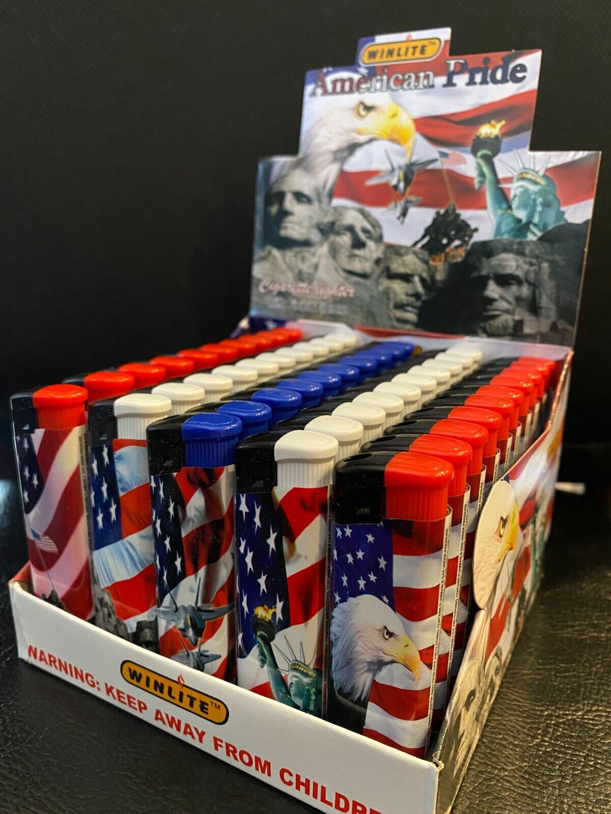 50 PACK American Pride Electric Cigarette Lighters Full Standard Size Wholesale