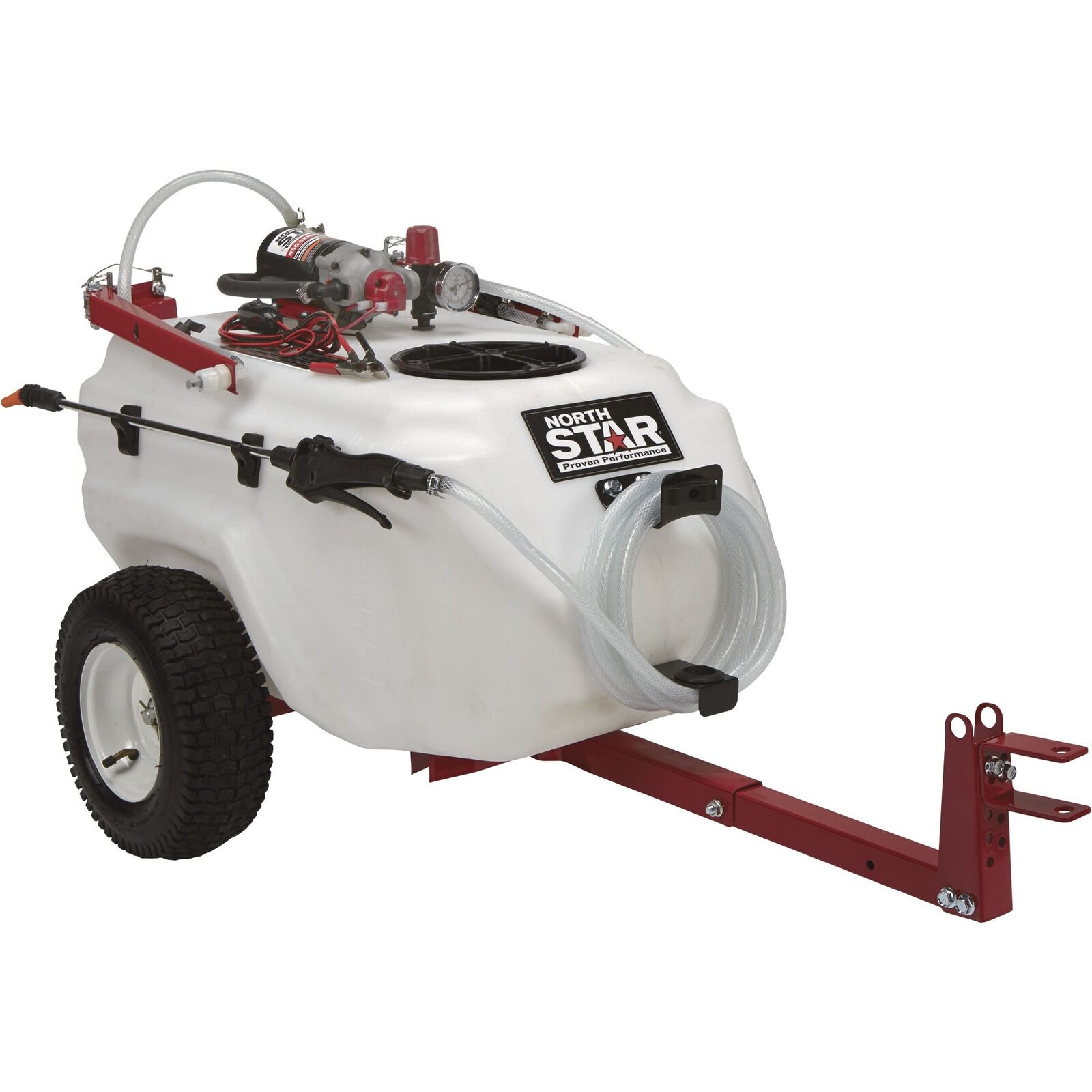 NorthStar Tow-Behind Trailer Boom Broadcast and Spot Sprayer — 21-Gallon, 2.2