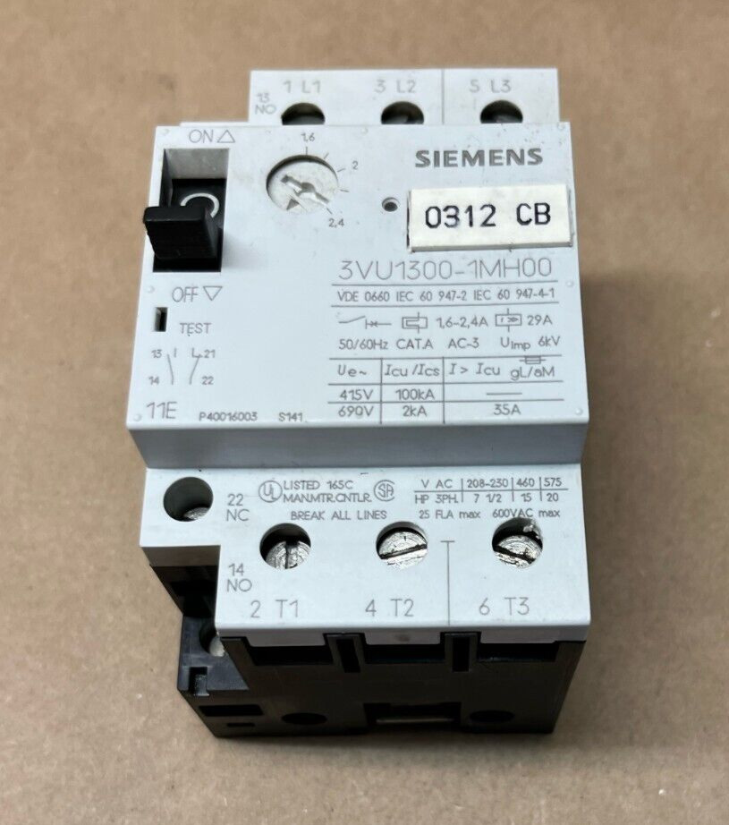 Siemens 3VU1300-1MH00 Circuit Breaker