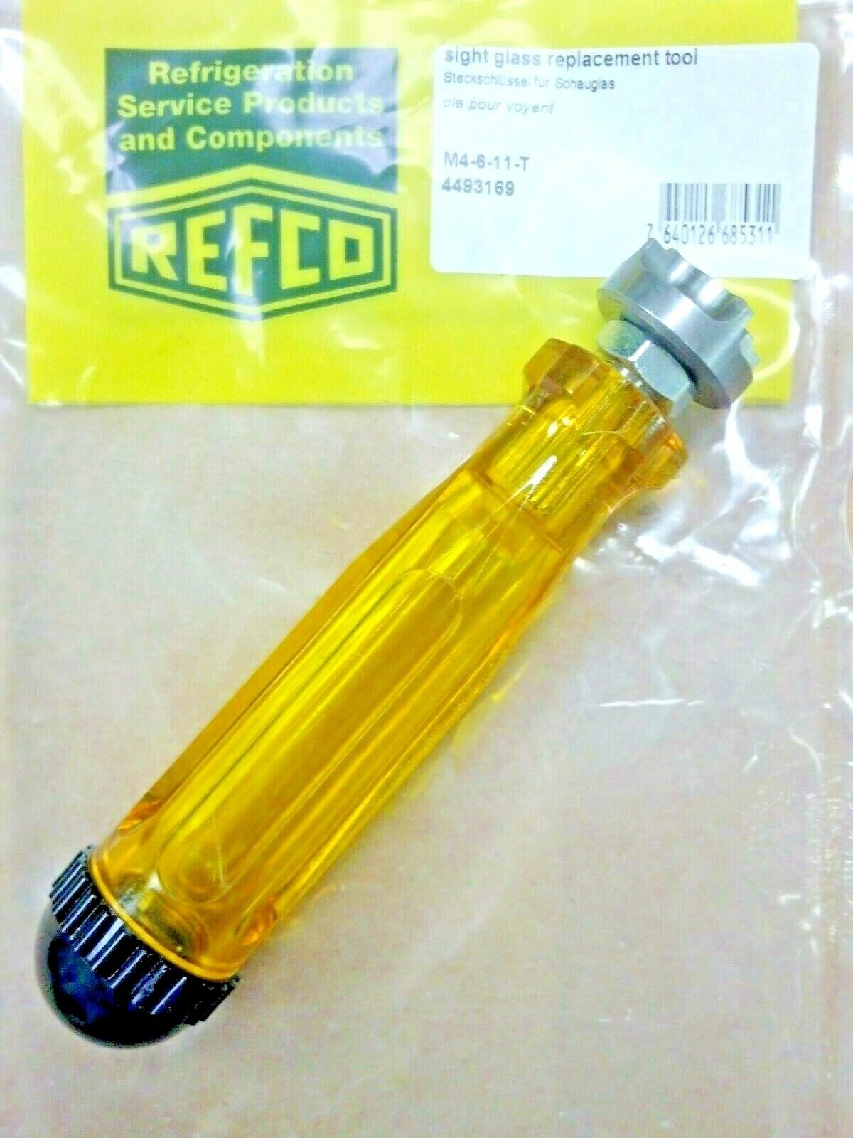 REFCO, SIGHT GLASS REPLACEMENT TOOL, REFRIGERATION GAUGE TOOL, PART# M4-6-11-T