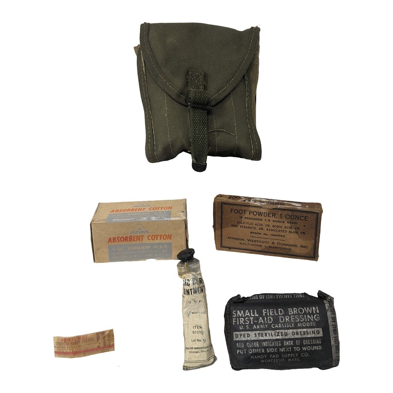 Vintage Authentic WWII Medical Field Kit