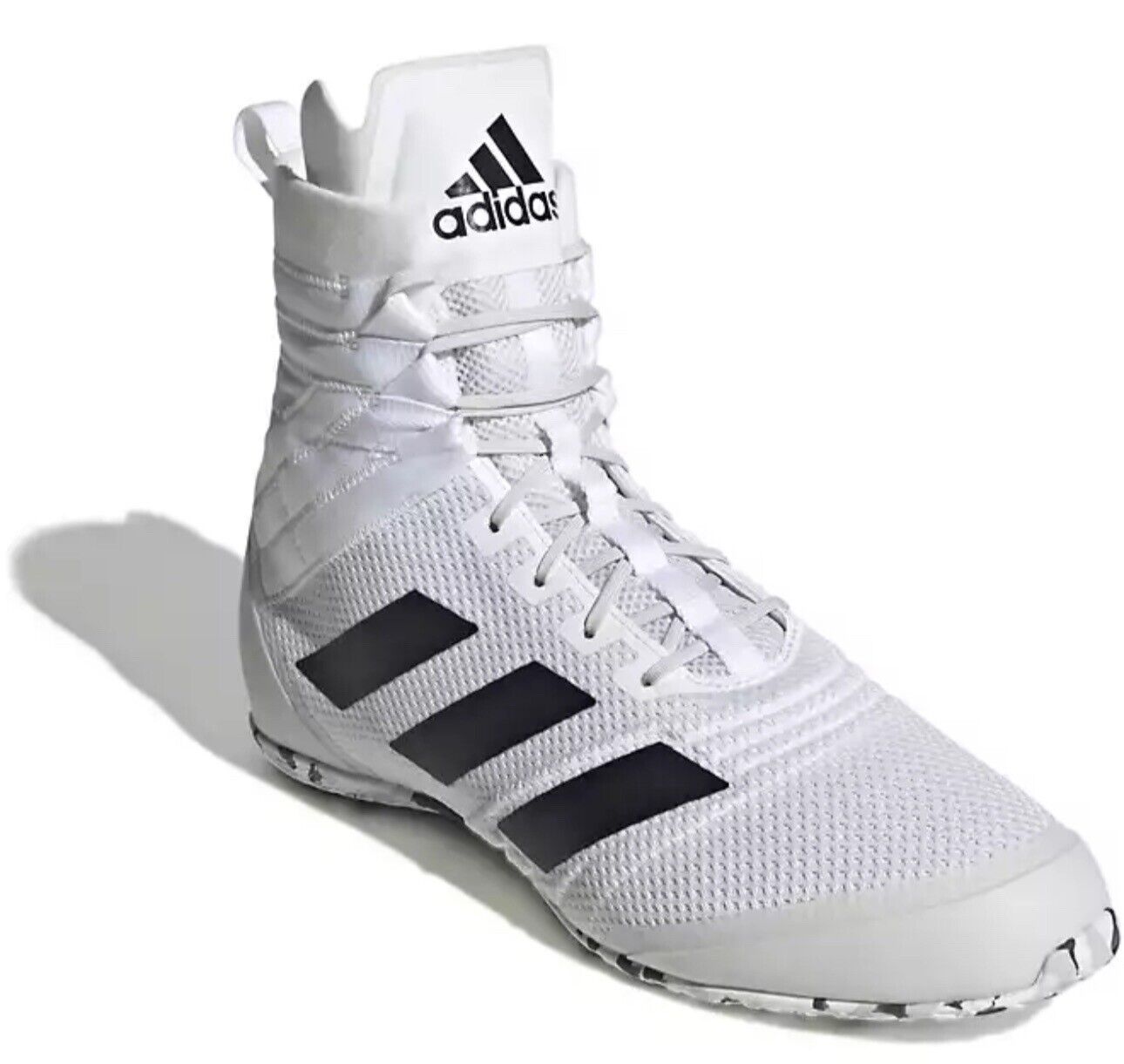 Adidas Speedex 18 Boxing Shoes White Black GY4083 Men\'s Size 13.5 Women 14.5 NEW