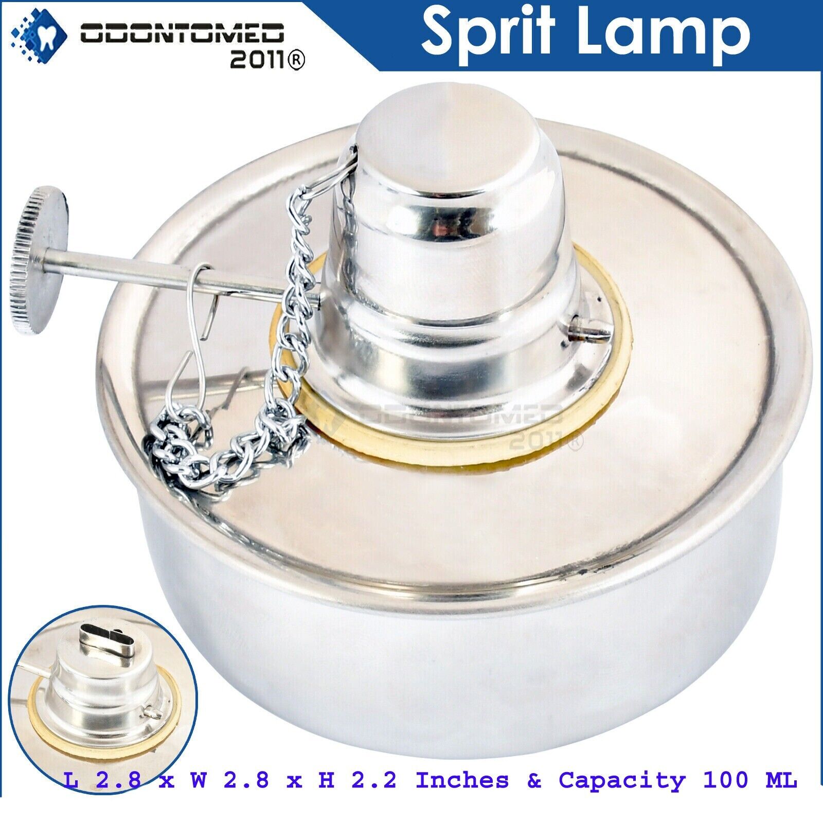 New Dental Alcohol Lab Methylated Spirit Adjustable Lamp Bunsen Burner DS-1456