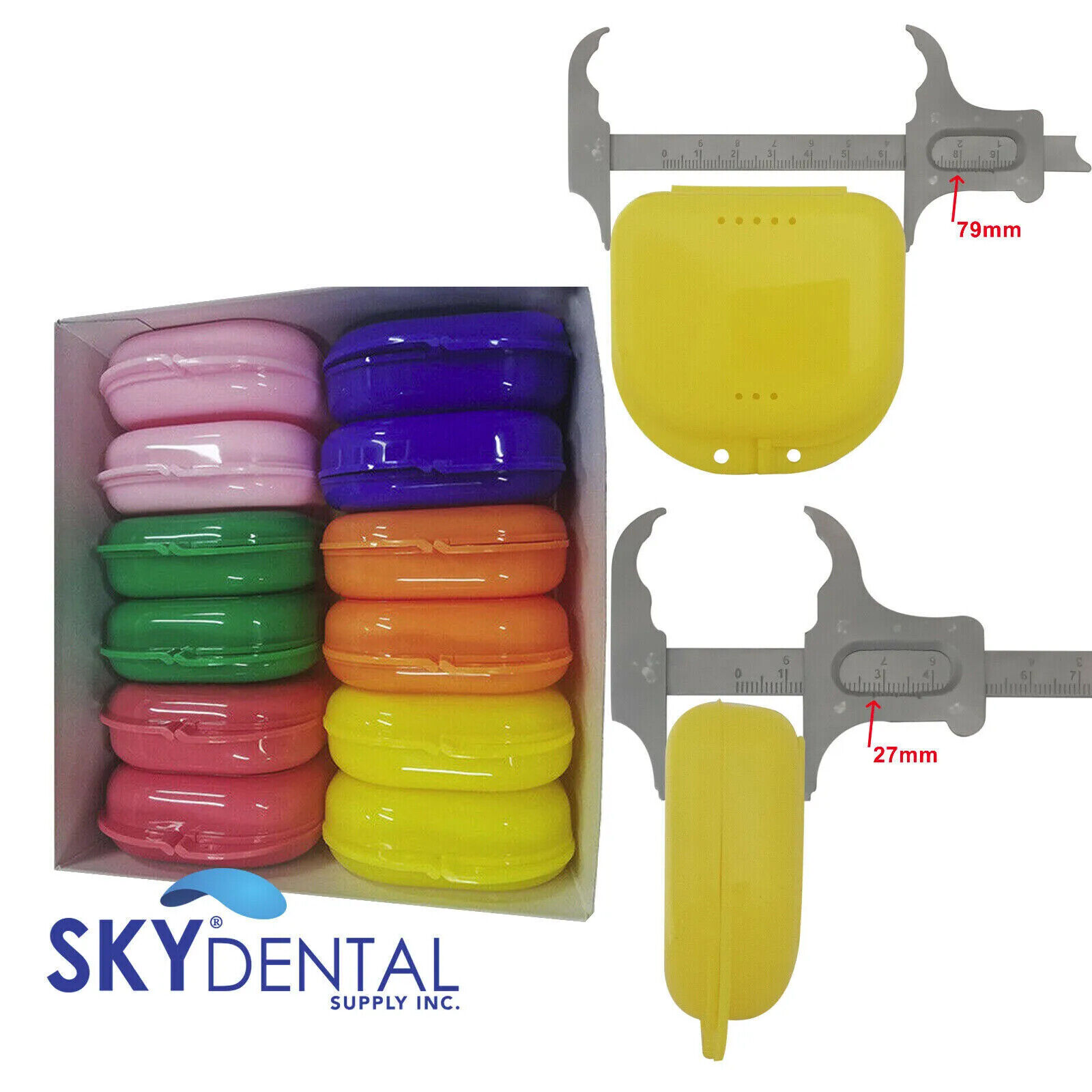 up to 72 Dental Retainer Denture Storage Case Box Mouthguard Container Assorted