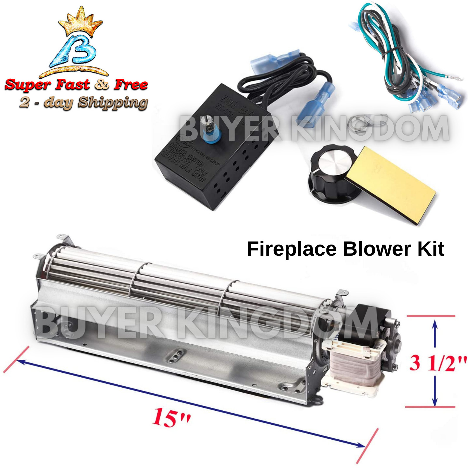 Fireplace Blower Fan Kit For Desa FMI Vanguard Vexar Comfort Flame Glow Rotom