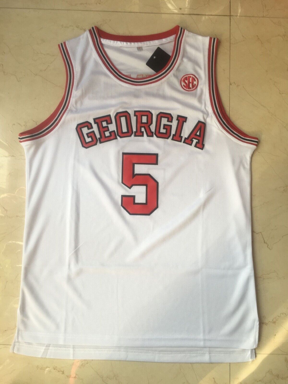 Men\'s Retro Anthony Edwards Georgia #5  College Basketball Jersey Stitched