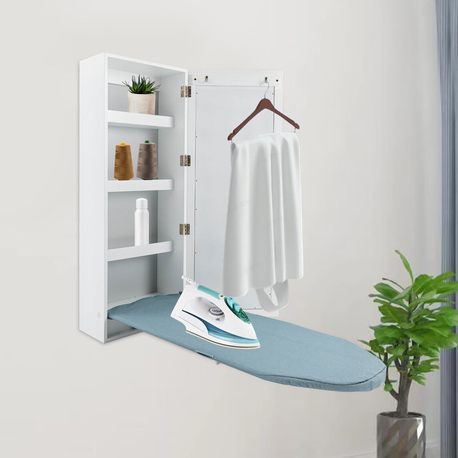Ironing Board Cabinet Wall Mounted Built in Ironing Board Cabinet With Mirror