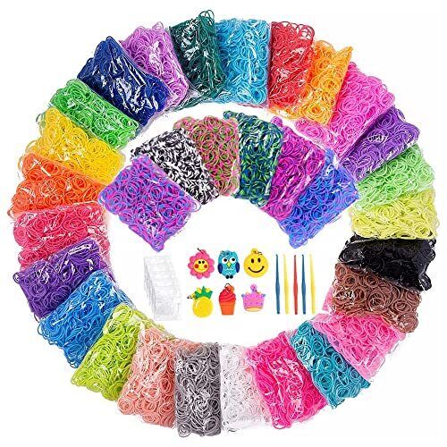 15000+ Loom Rubber Band Refill Kit in 31 Colors Bracelet Making Kit for Kids ...