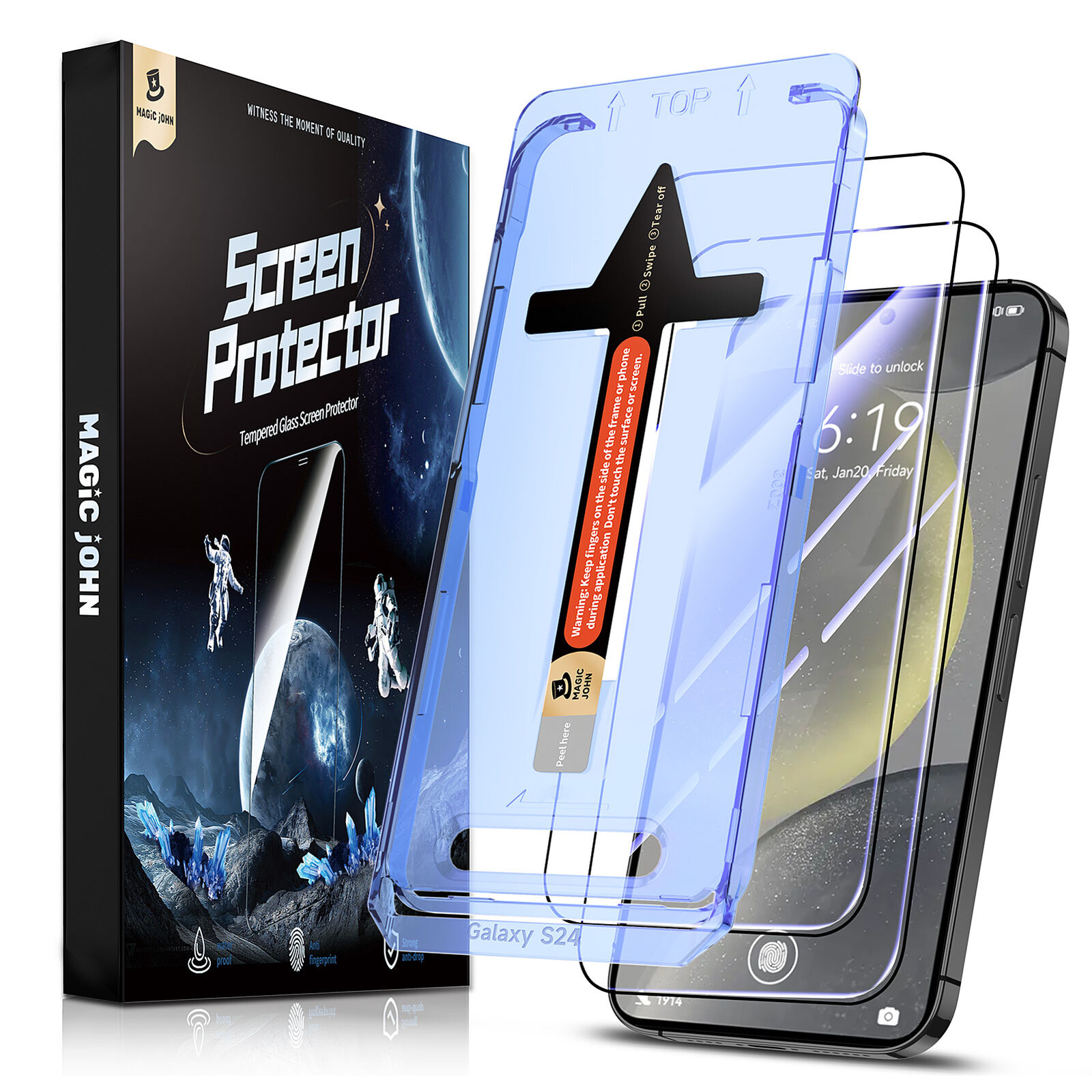 MAGIC JOHN for Samsung Galaxy S24 Plus Ultra Tempered Glass Screen Protector