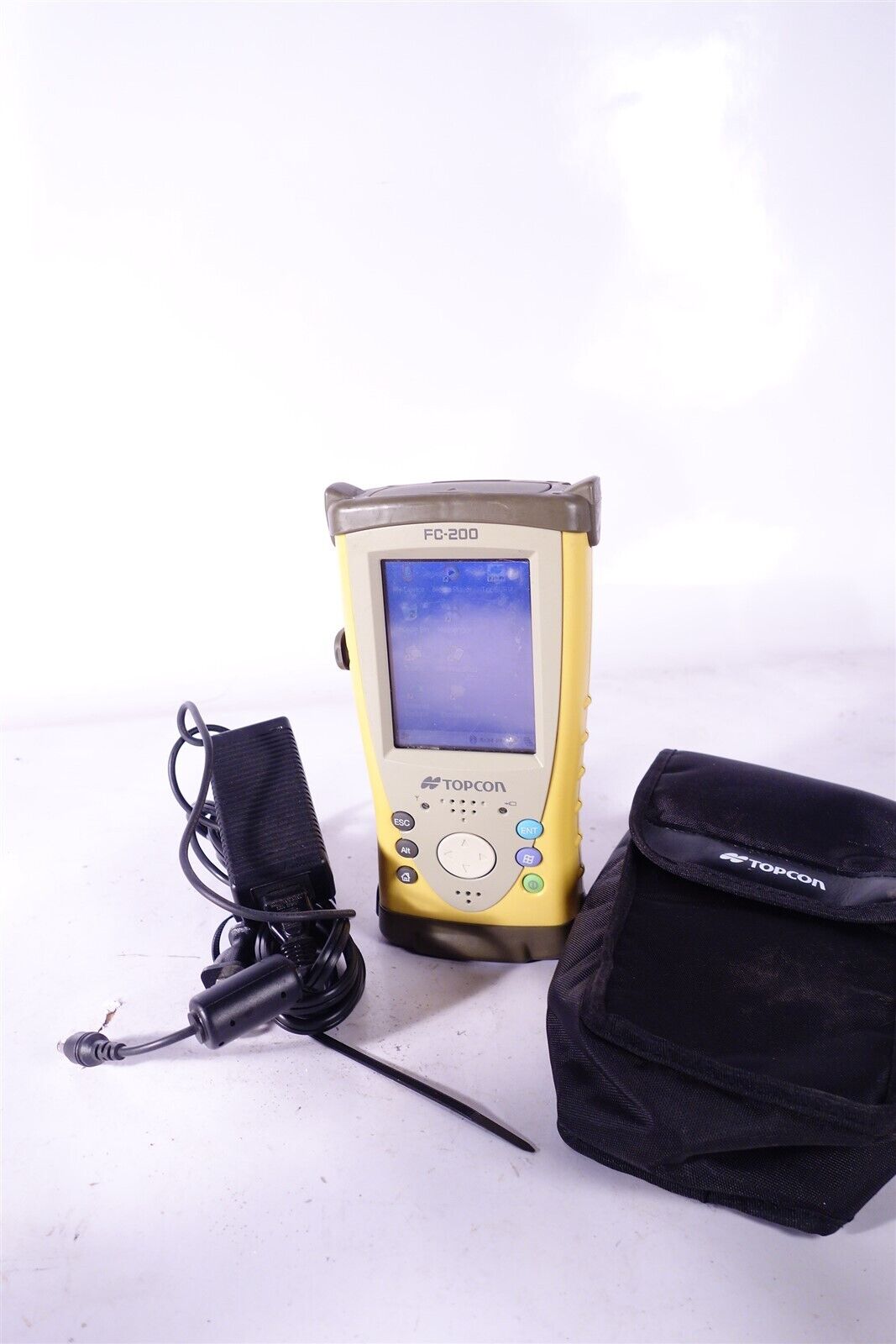 TOPCON FC-200 Total Station Data Collector + Bracket + Battery + Charger + Case 
