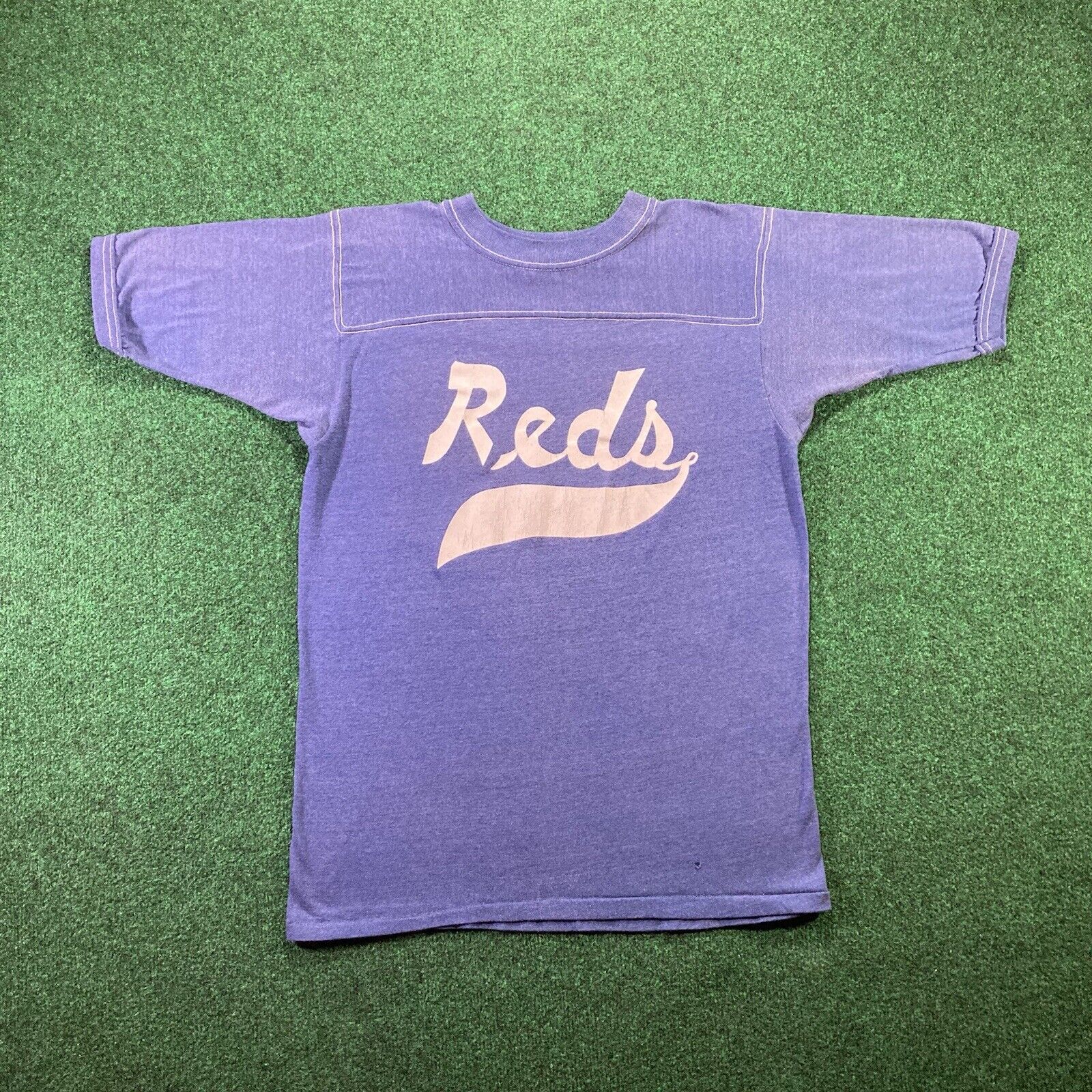 Vintage 1970s Bantams “Reds”  T Shirt Size Large Blue Single Stitch USA