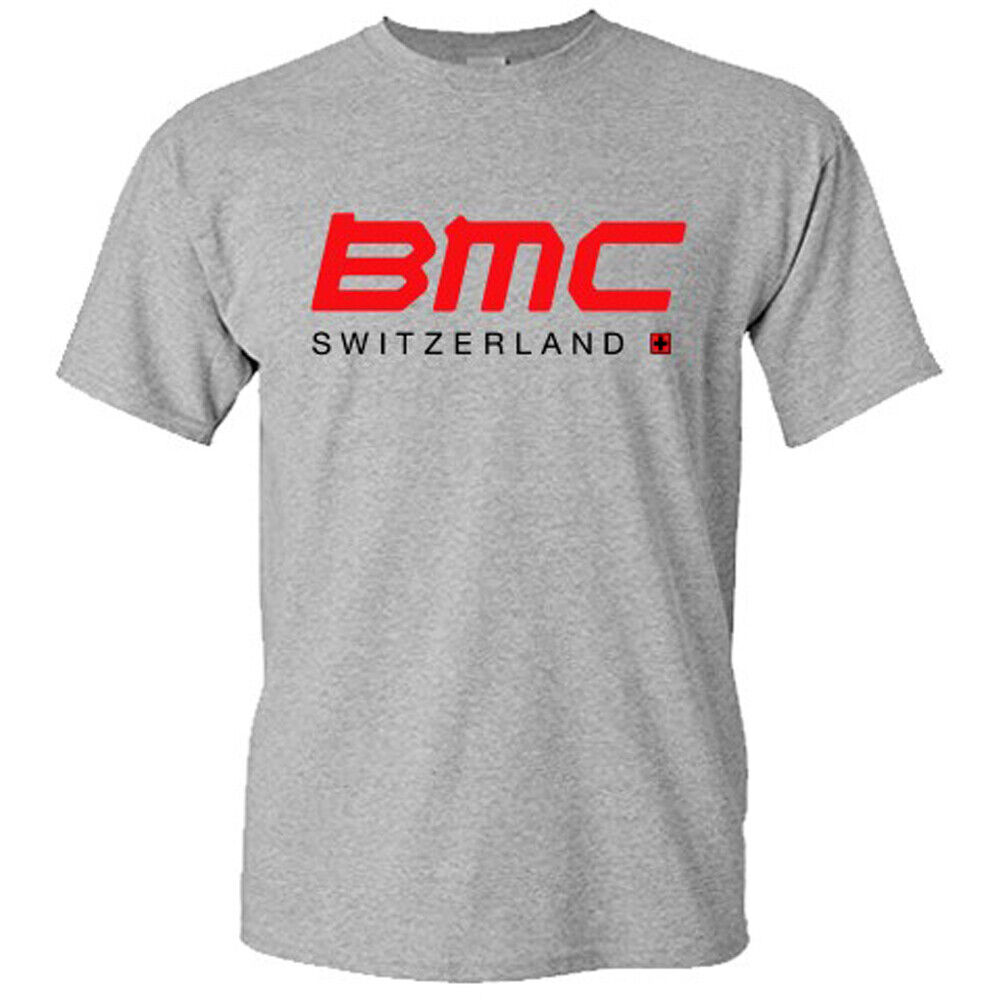 BMC Switzerland Bike Men\'s Grey T-shirt Size S to 5XL