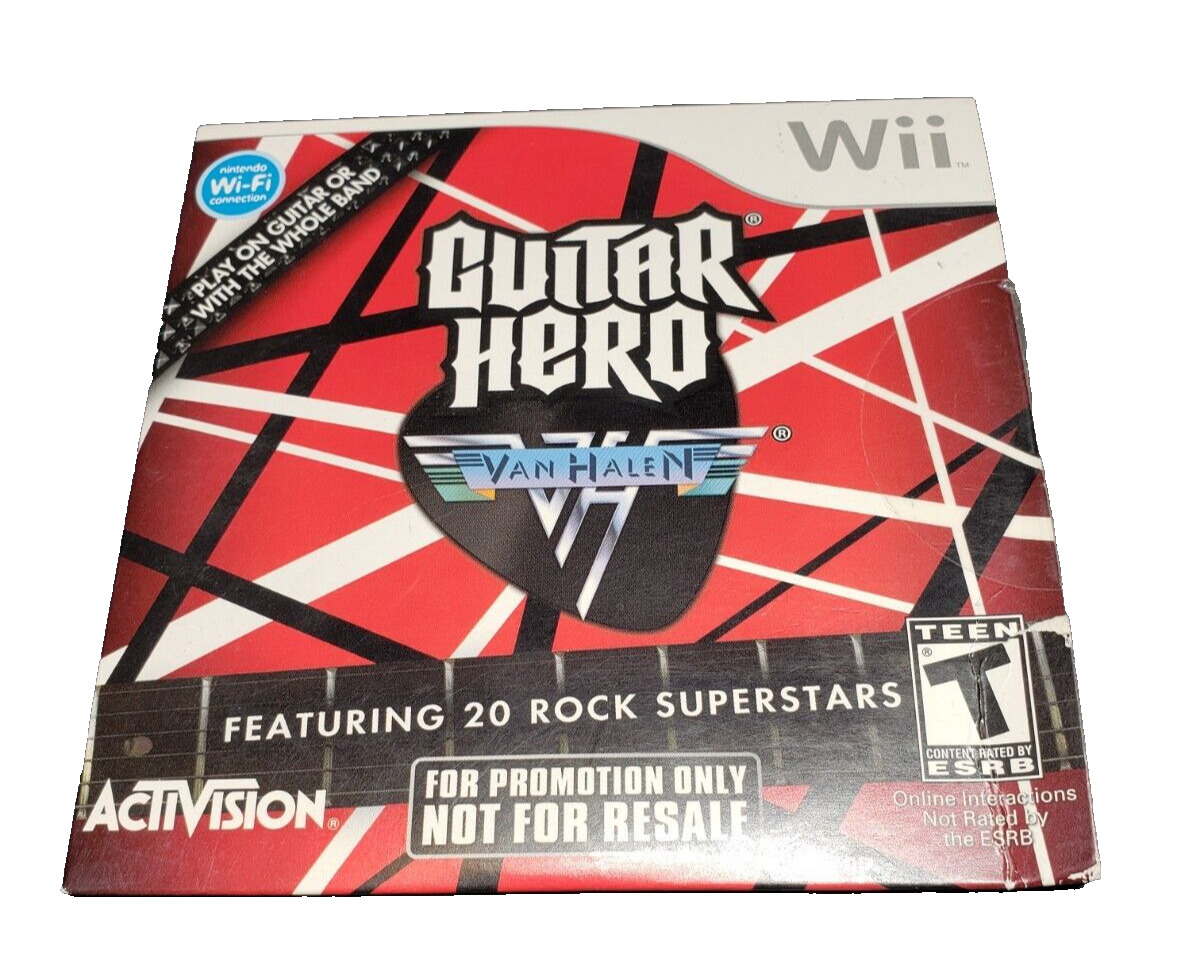 🔴Guitar Hero: Van Halen (Nintendo Wii, 2009) W/Sleeve