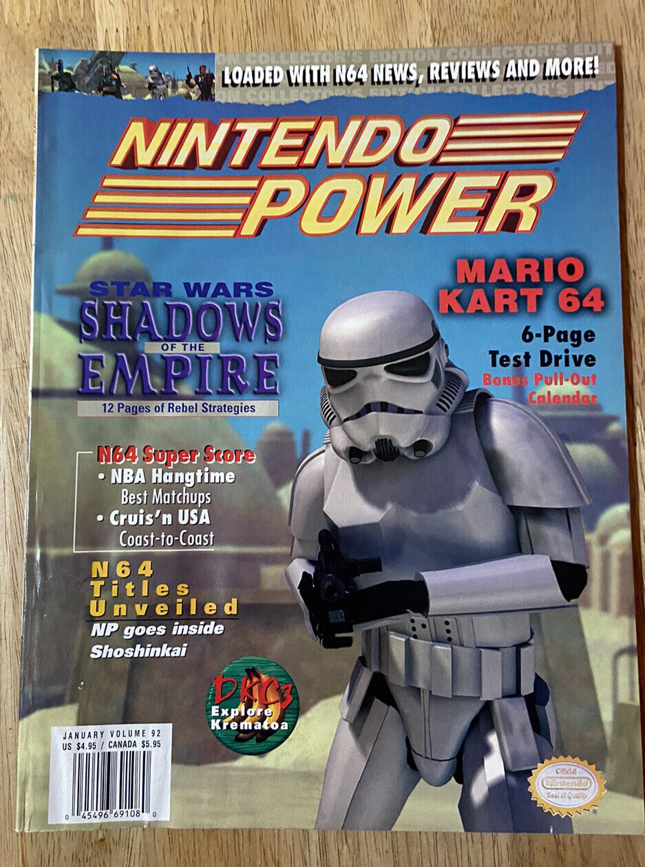 Nintendo Power Vol 92 Star Wars Shadows of the Empire IG-88 W/ Poster Stickers