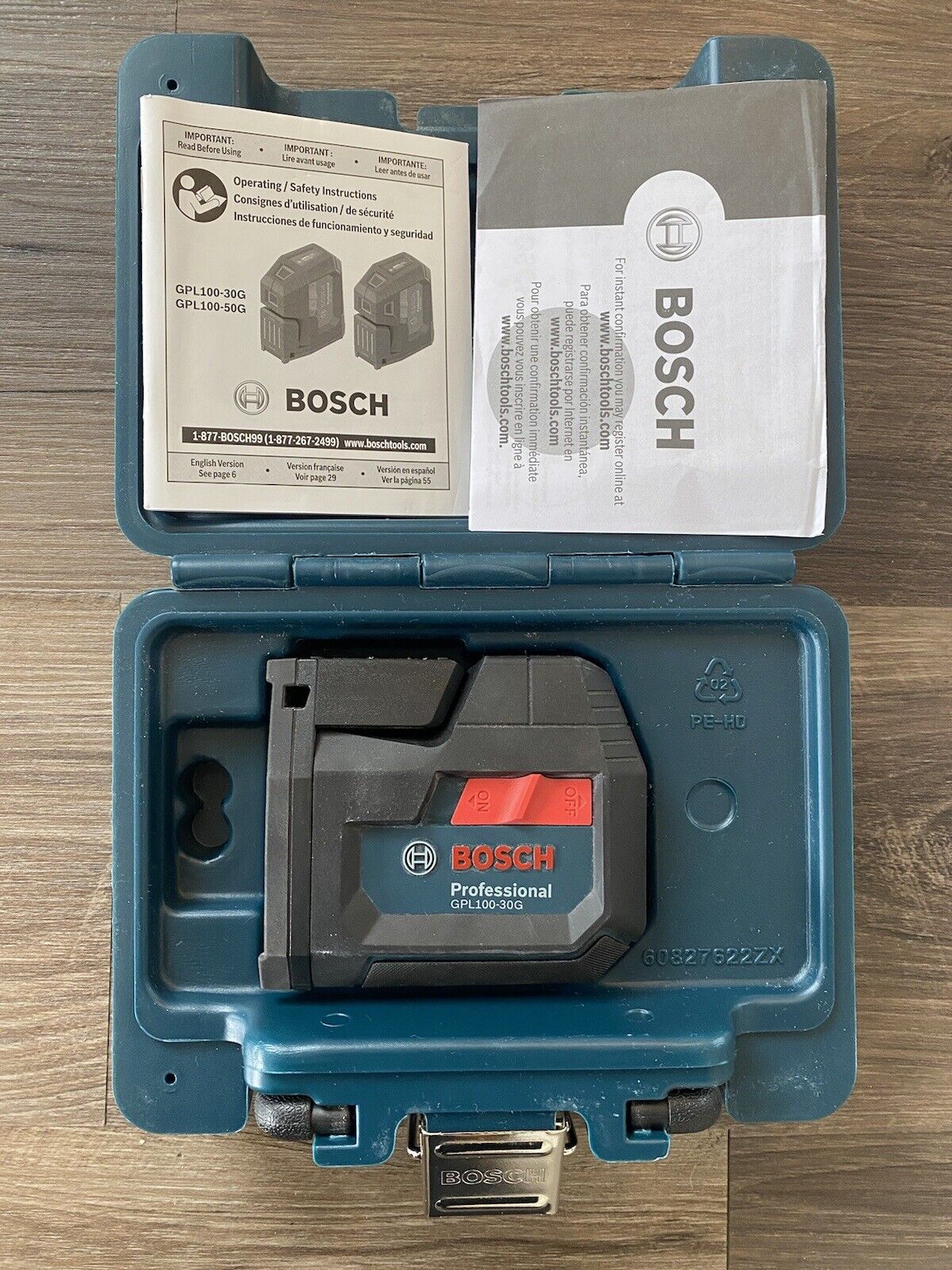Bosch GPL100-30G 3 Point Portable Compact Laser Tool W/Case 