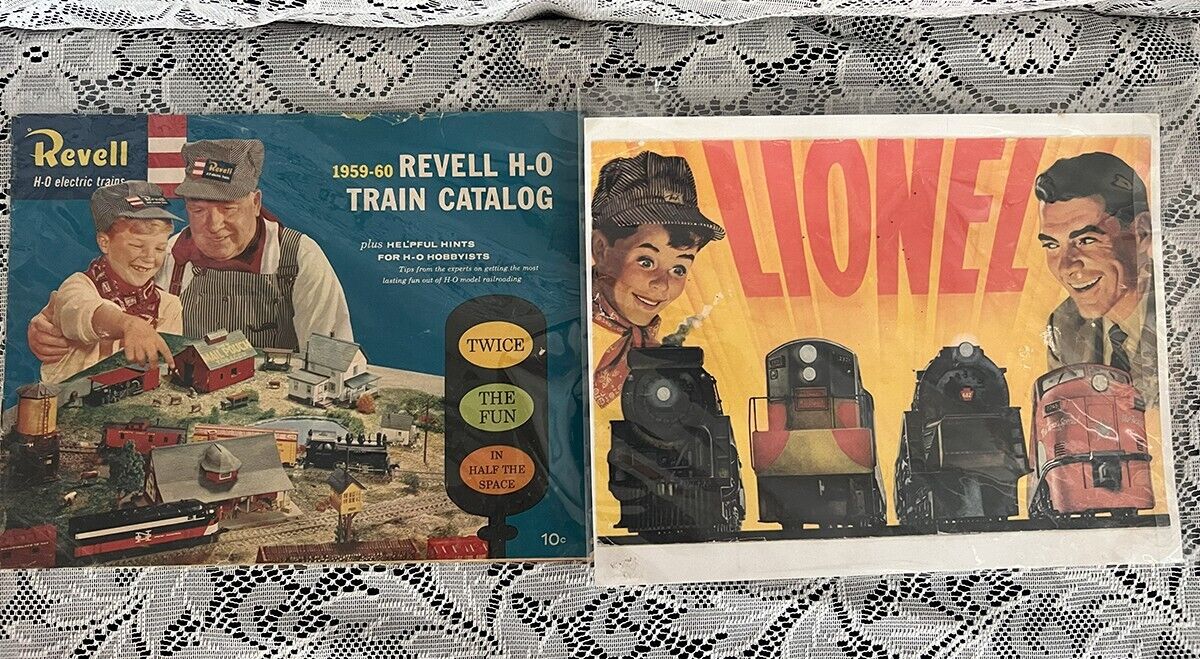1959-60 Revell H-O Train Catalog Model Railroad Helpful Hints Plus Lionel Print