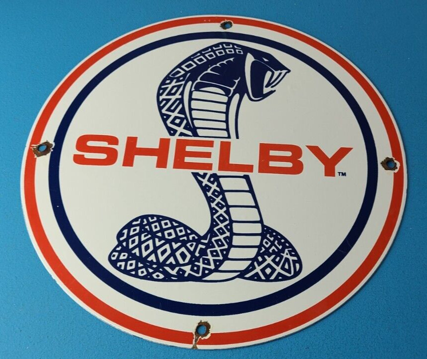 Vintage Ford Shelby Sign - Gas Pump Service Porcelain Sign - Porcelain GT Sign