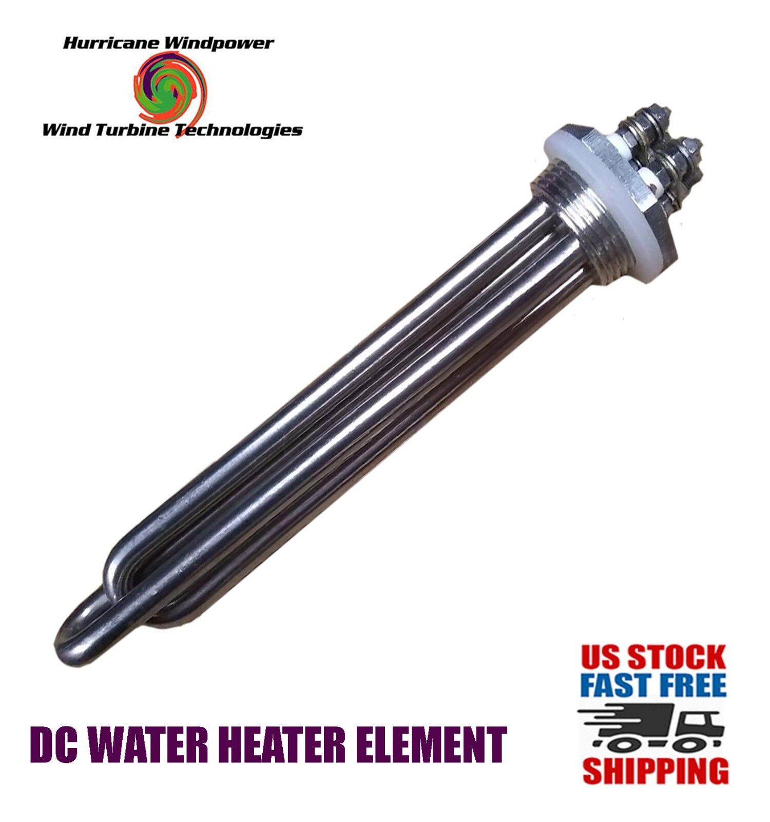DC Water Heater Element 12 Volt 600 Watt for Wind Generator Turbine Solar Energy