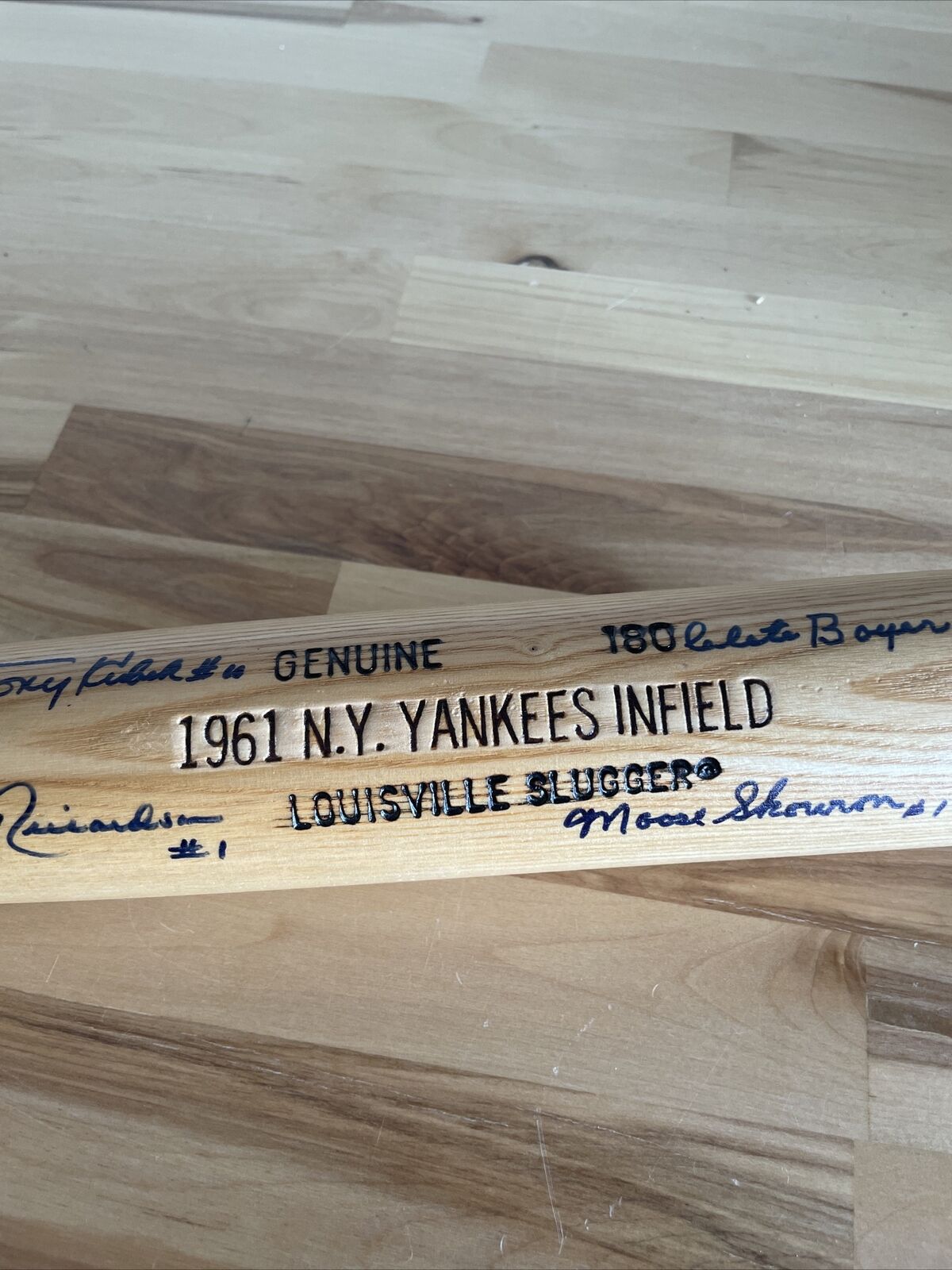 1961 NY Yankees Infield Louisville Slugger Signed By 4 PSA/DNA Certified