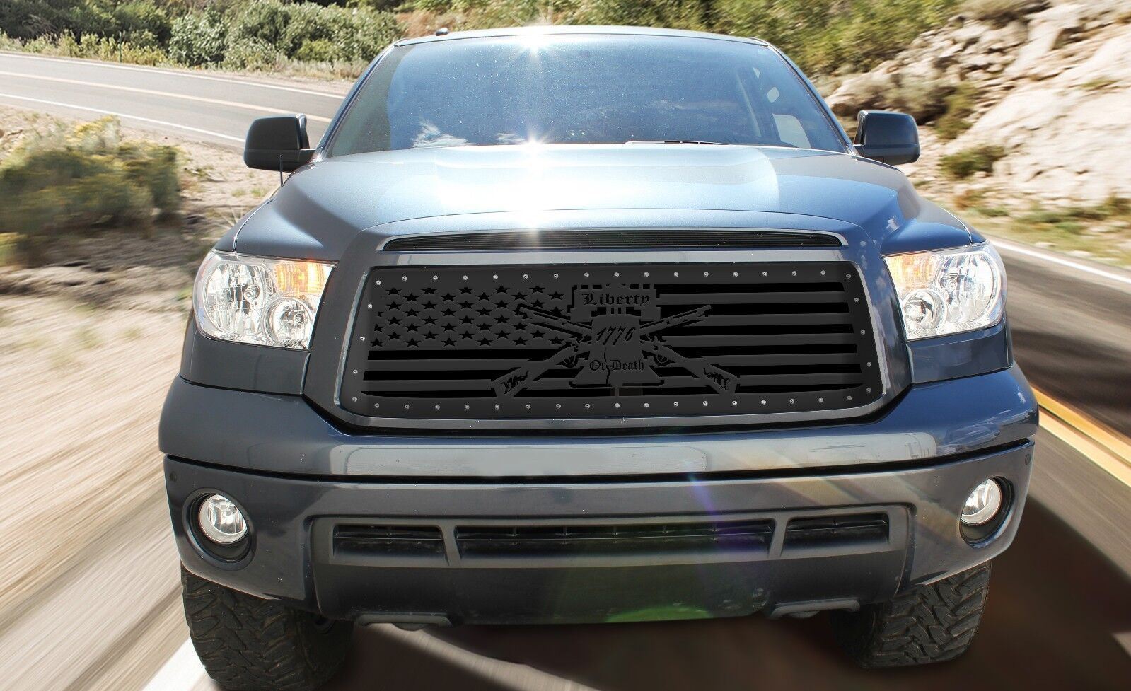 Custom Aftermarket Steel Grille Kit for 2010-2013 Toyota Tundra LIBERTY OR DEATH