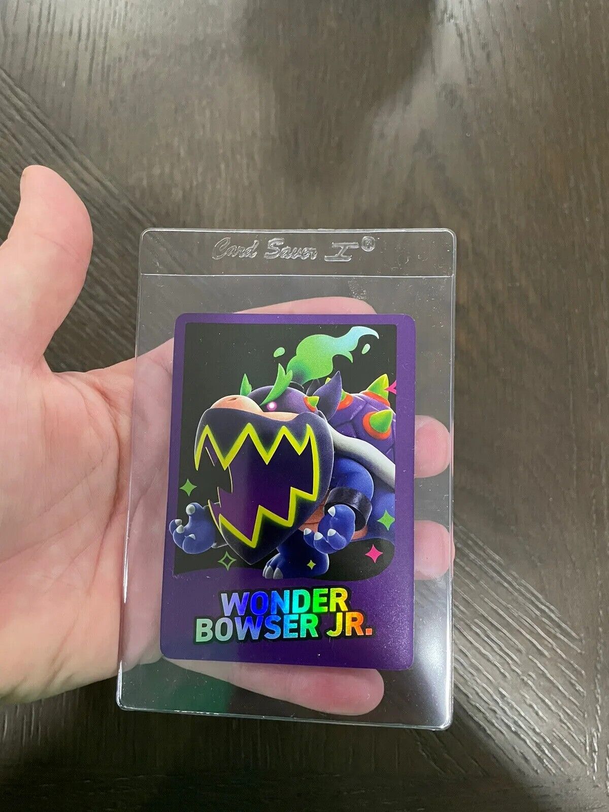 Super Mario Bros. Wonder Trading Card In-Hand - Exclusive BOWSER JR. (HOLOFOIL)
