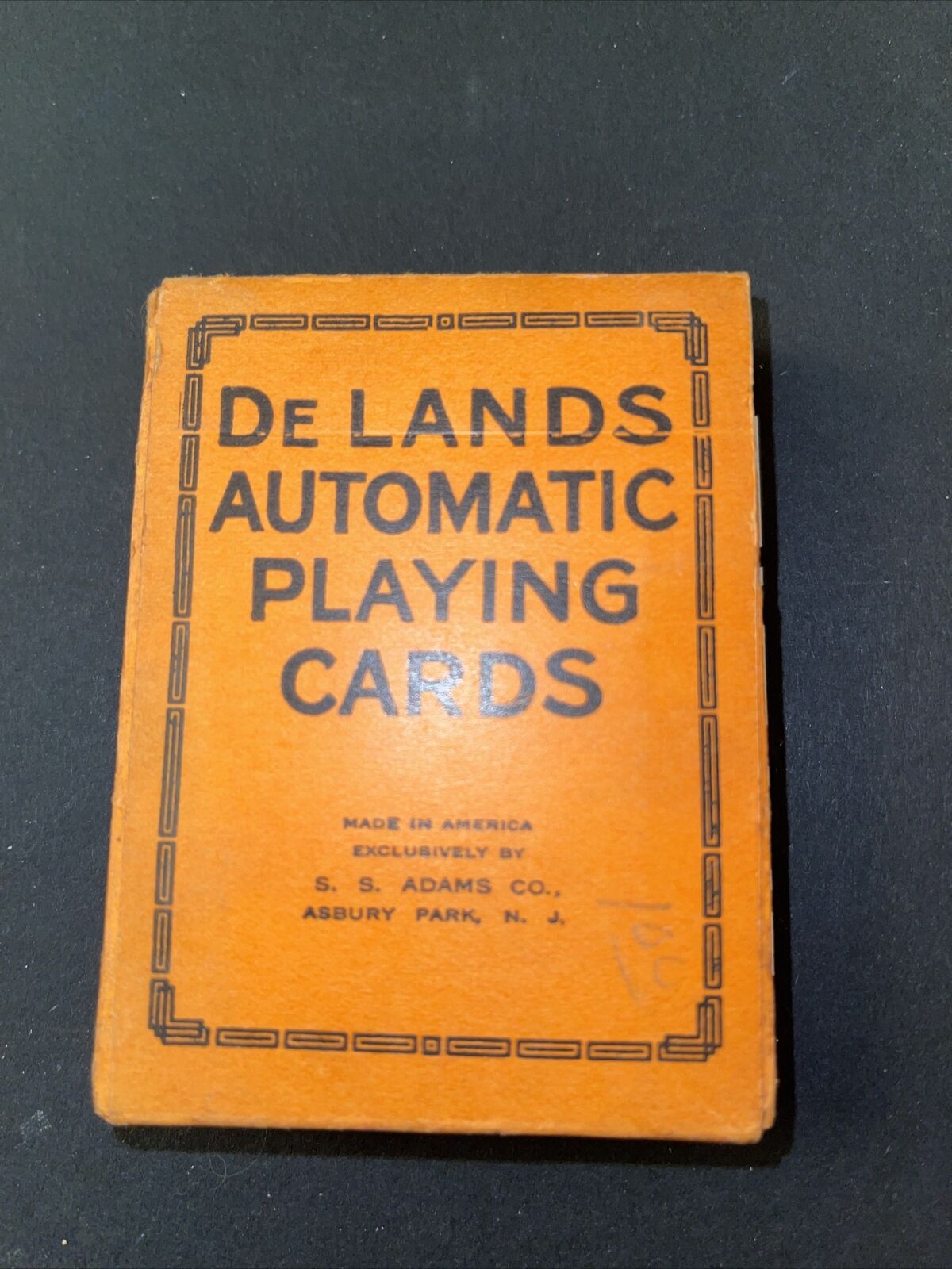 Antique DeLand's Automatic Playing Cards & Joker Tax Stamp