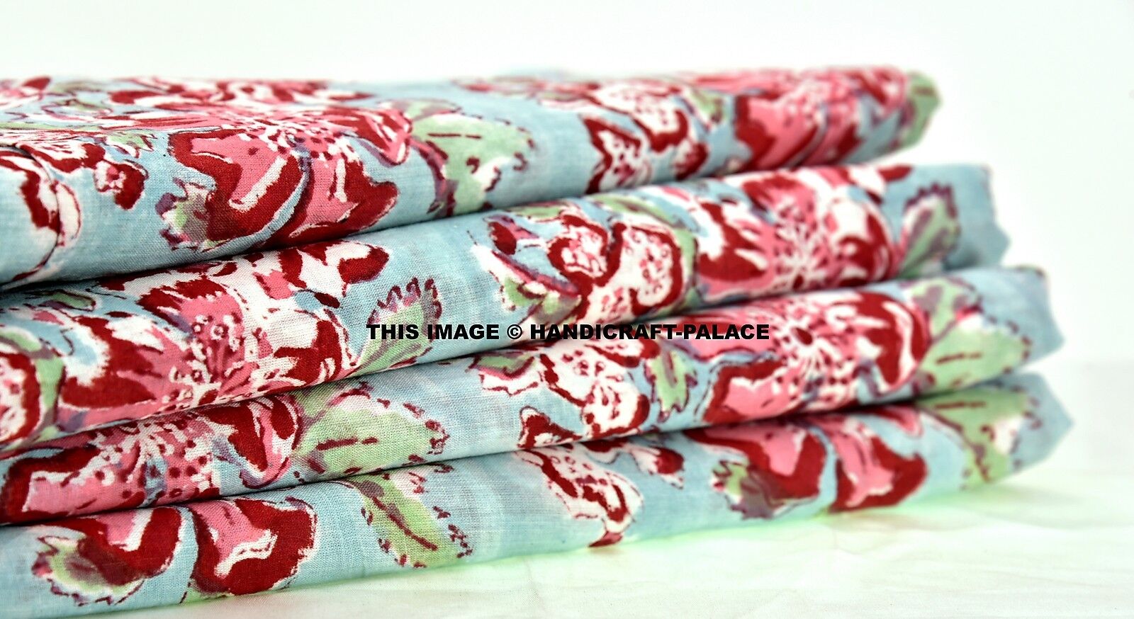 5 Yards Indian Hand Made Hand Block Print 100% Cotton Fabric Jaipur Fabric Throw