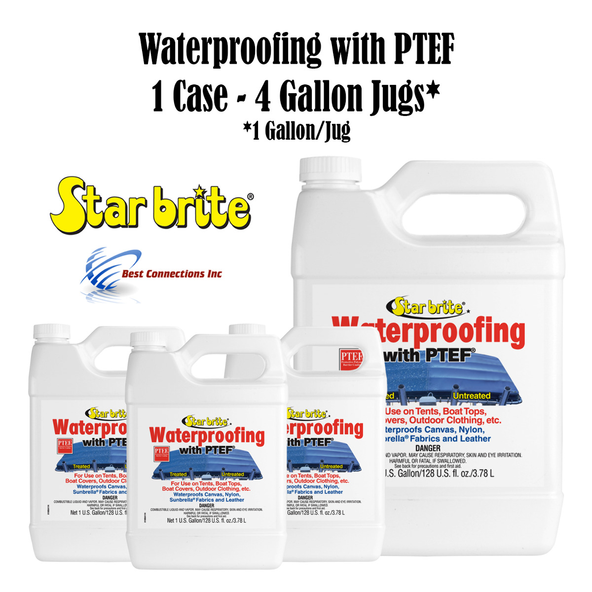 StarBrite 4 Gallon Jugs Fabric Waterproofing with PTEF 81900 Boat Cleaning