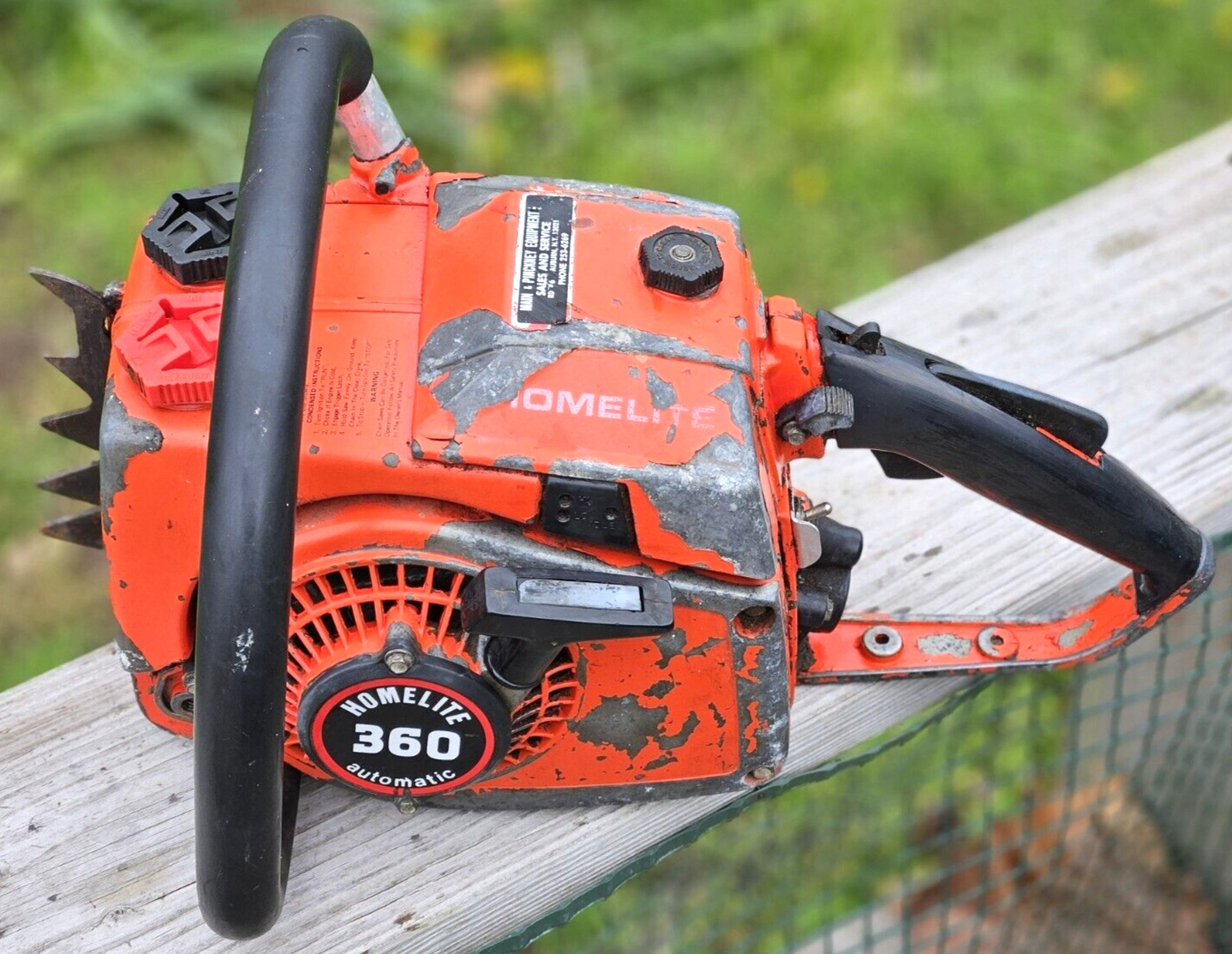 Homelite 360 Automatic Chainsaw Vintage Two Stroke NICE shape antique
