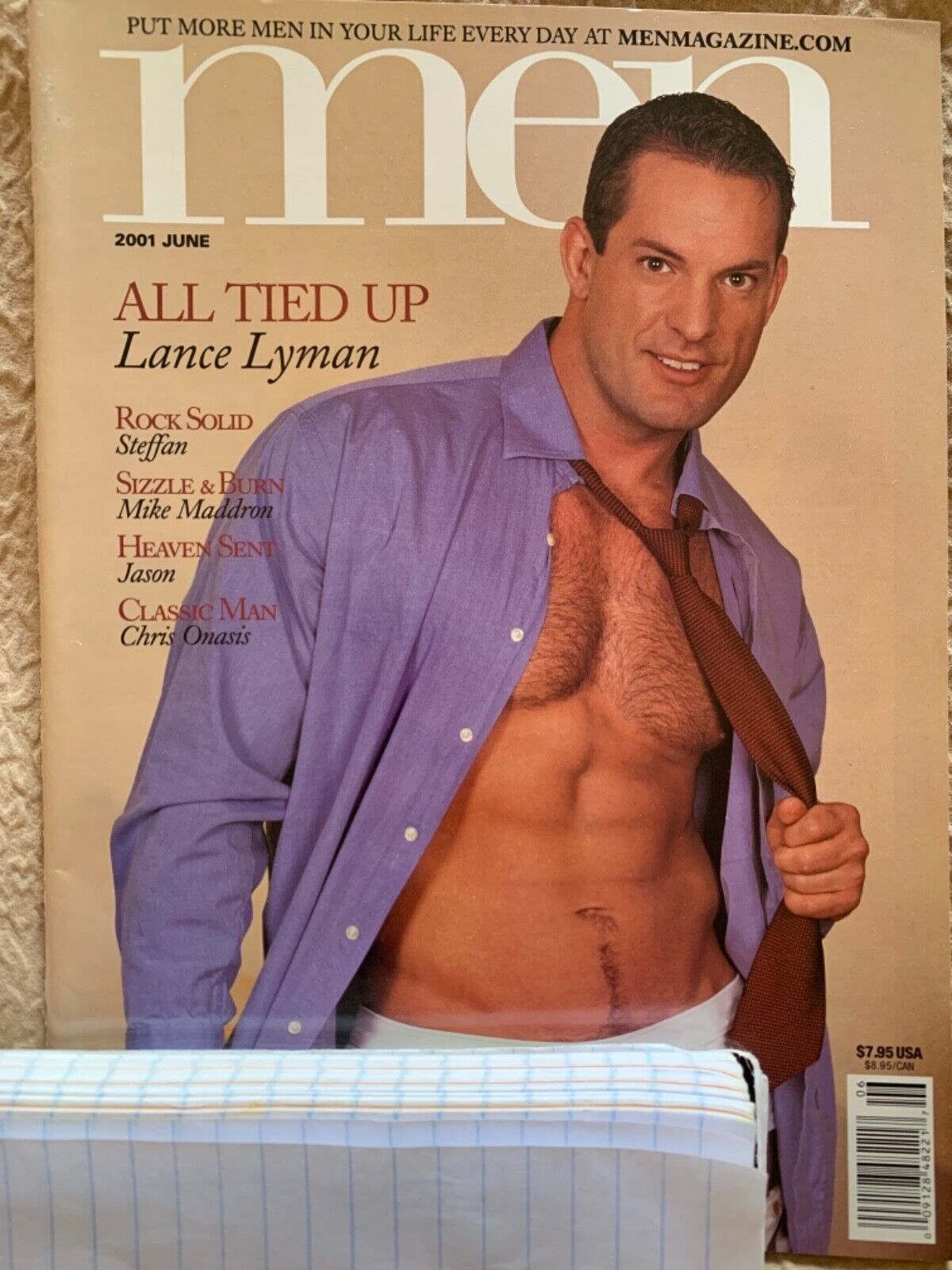 Men magazine June 2001 Lance Lyman cover~Playgirl like, Gay Art