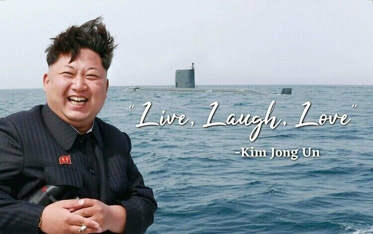 Kim Jong Un Live Laugh Love Banner Flag 3x5Feet College Dorm Decor 2023 Family