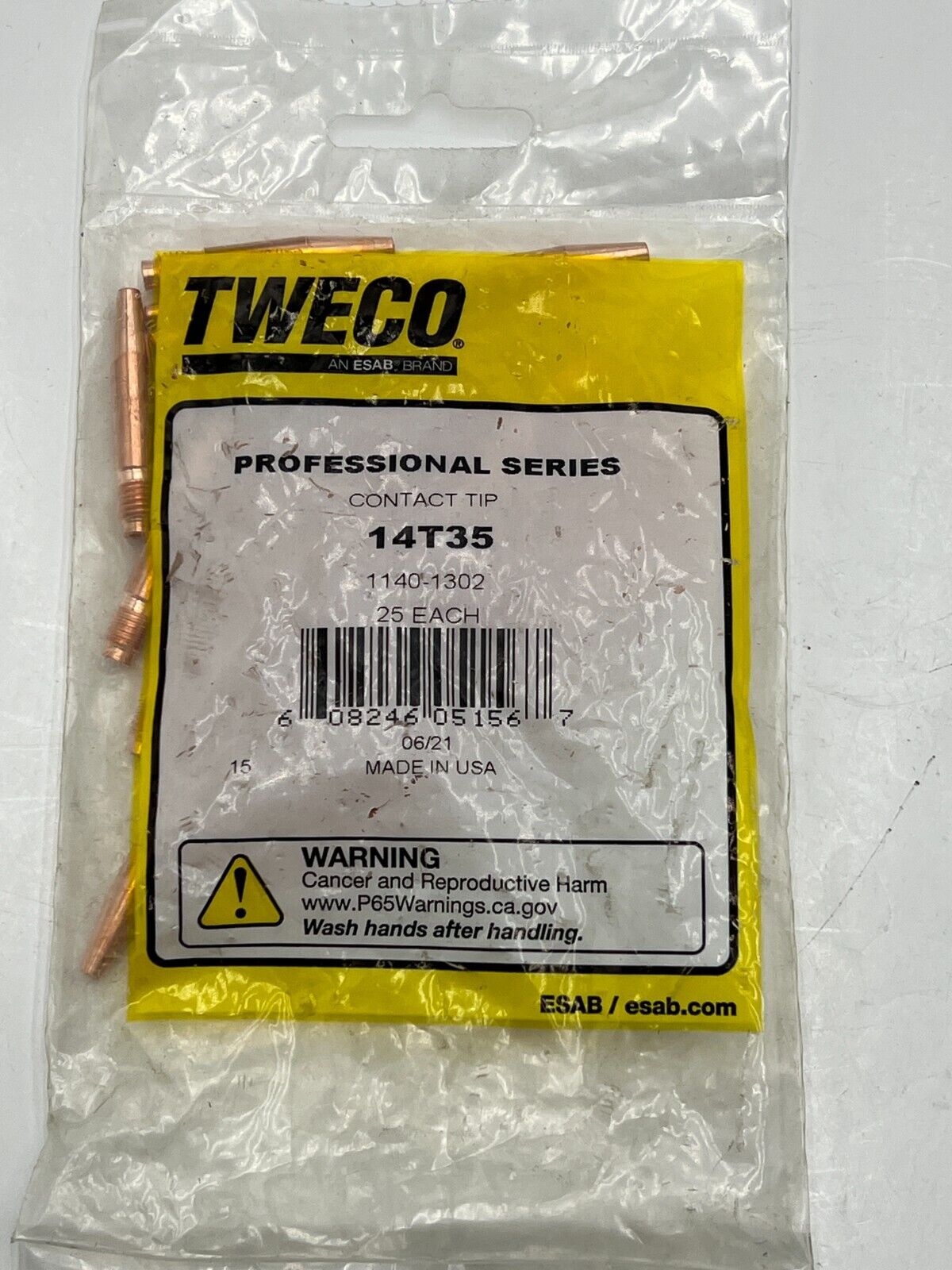 (Pack of 25) Tweco Professional Series 14T-35 / 1140-1302 Contact Tip