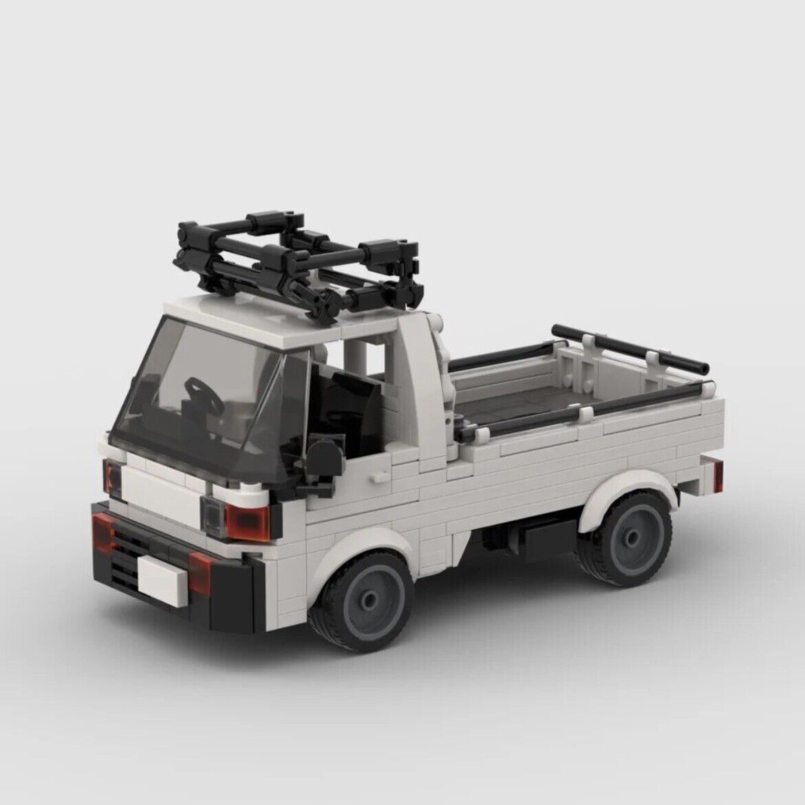 Brick Works White Honda ACTY Mini Truck MOC LEGO Building Bricks Sports Car