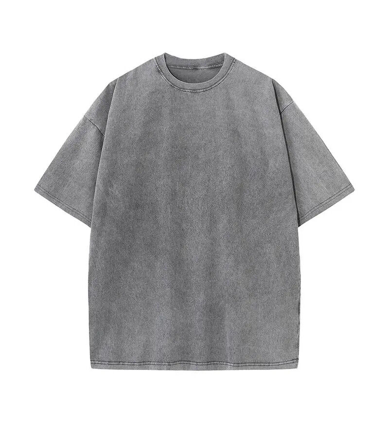 Vintage Acid Washed Oversized Drop Shoulder Heavyweight Streetwear Blank T-Shirt