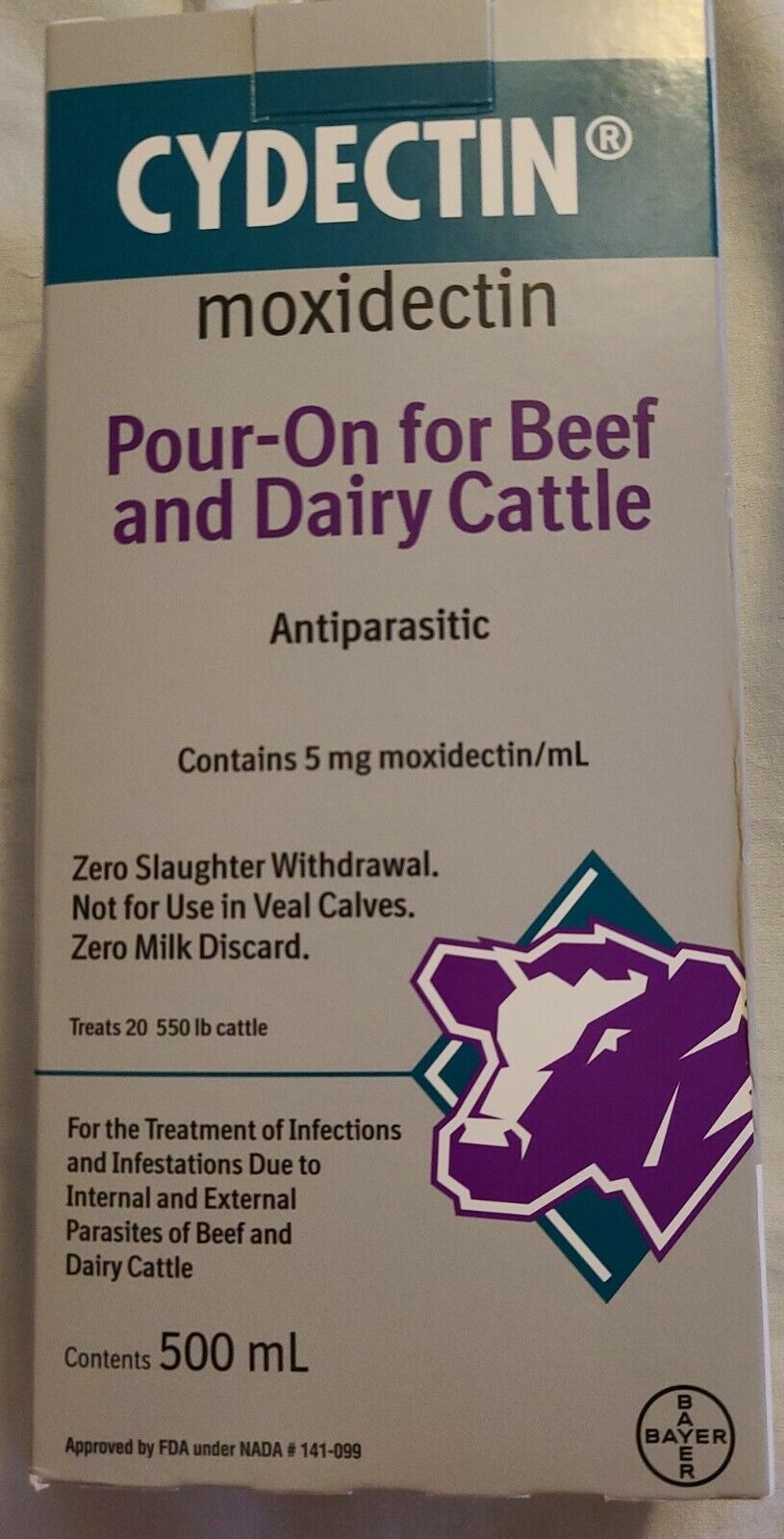 *Cydectin Pour-on For Beef And Dairy Cattle 500mL EXPIRES 11/2024 OR LATER