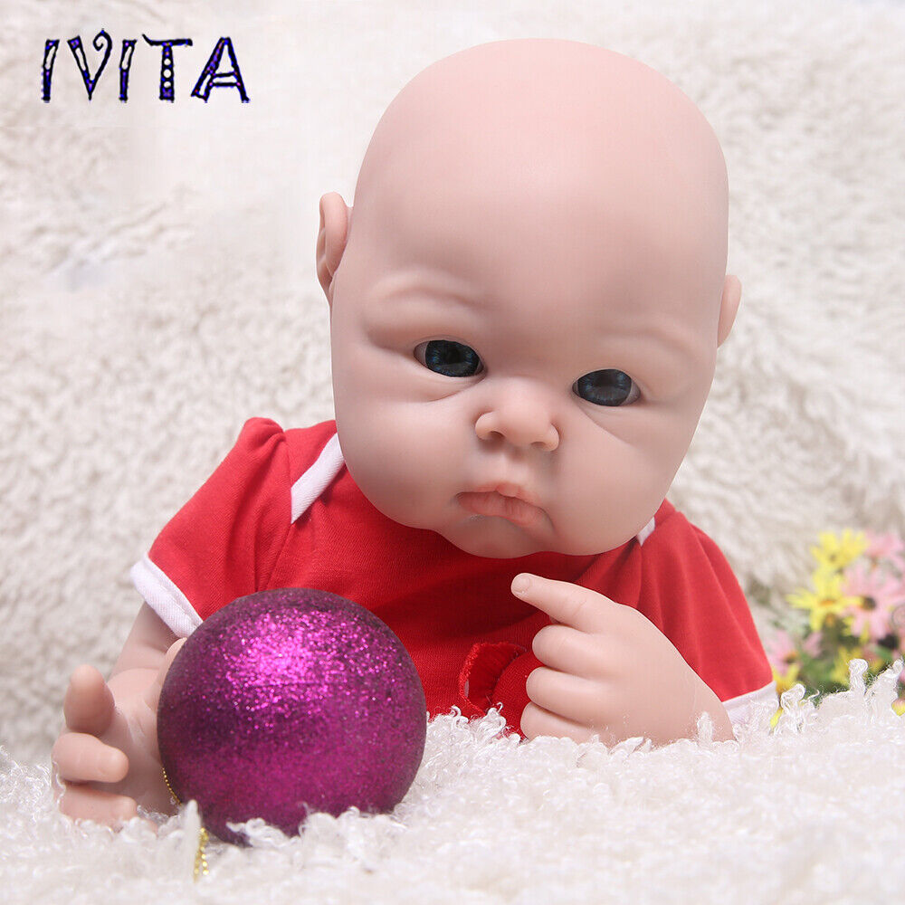 IVITA 19\'\' Silicone Baby Doll Realistic Reborn Baby Girl Doll Cute Infant