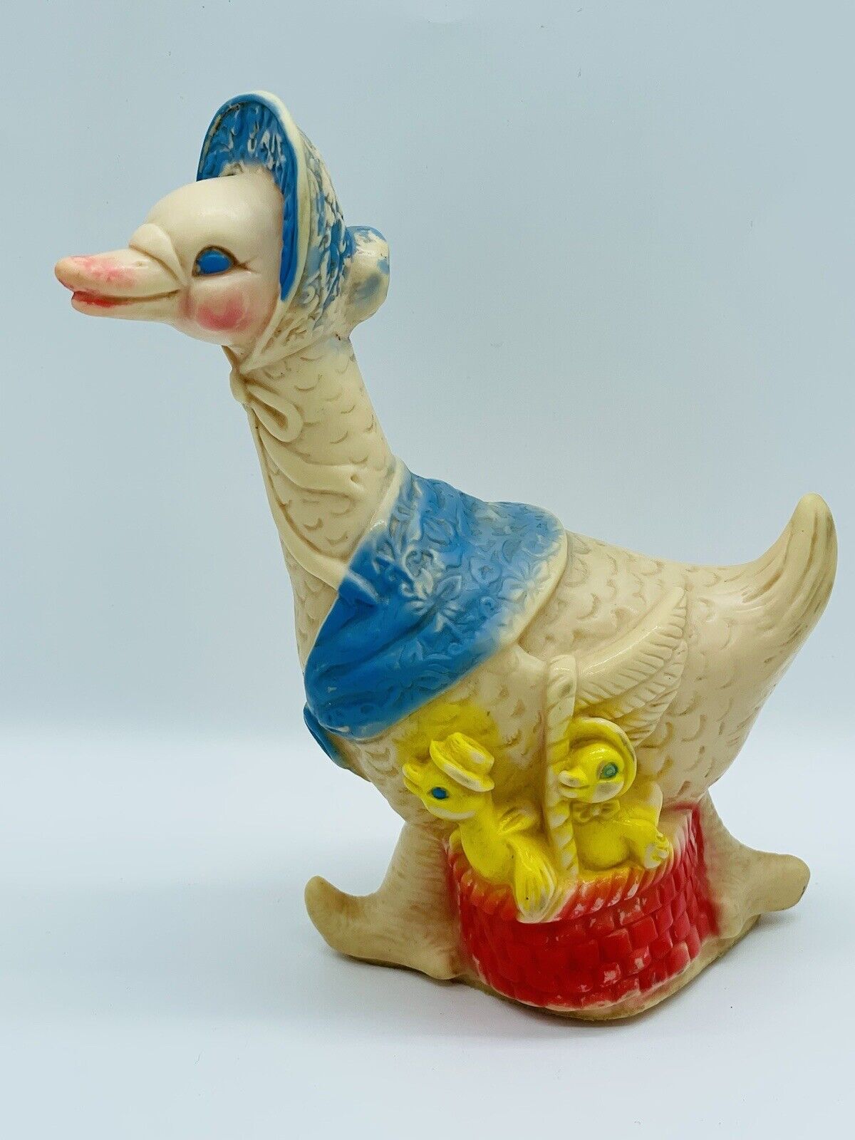 Vintage Soft Vinyl Rubber Squeak Toy Sun Rubber Co. Goose Duck Ducklings