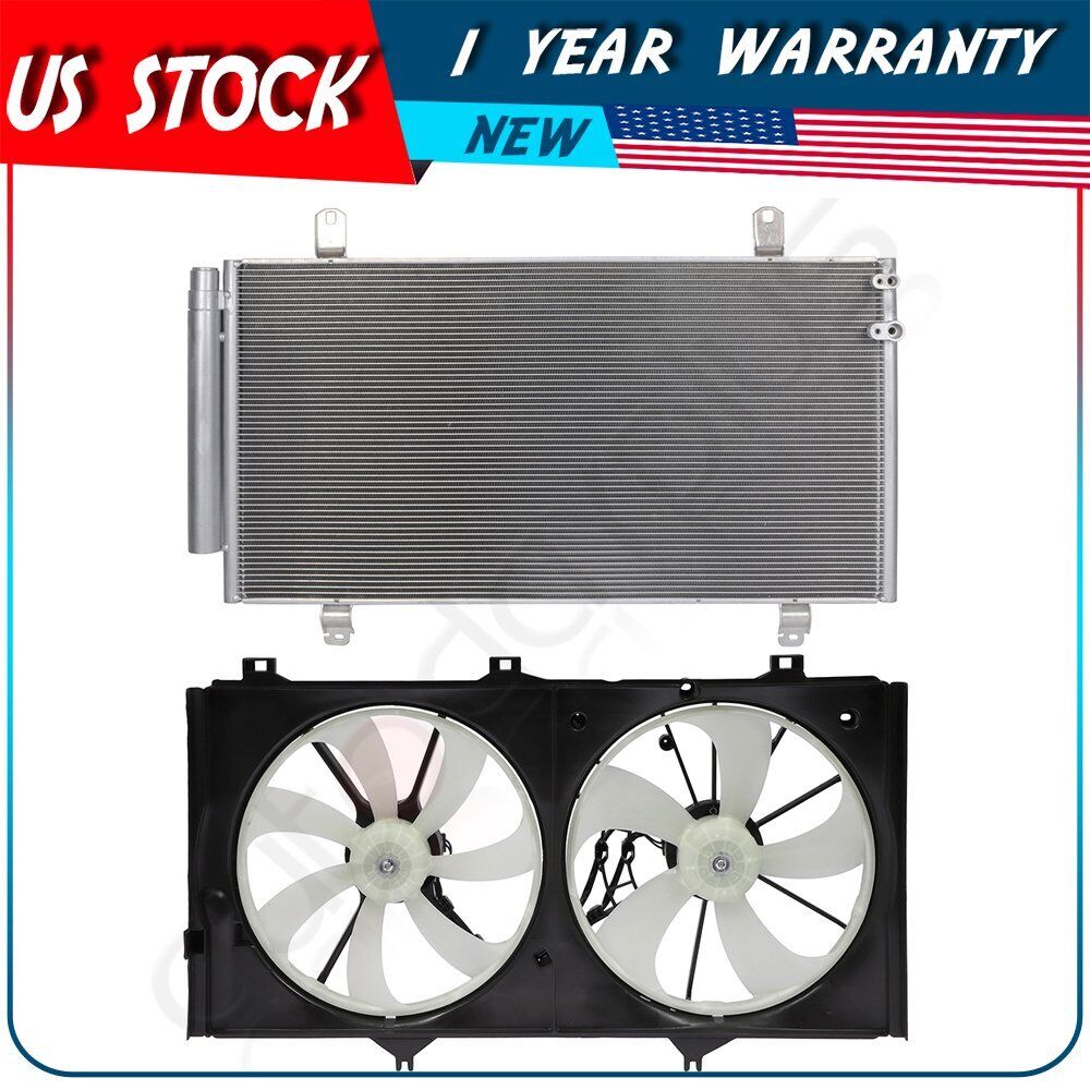 Electric Cooling Fan and AC Condenser Assembly For 2013 2014-2018 Toyota Avalon
