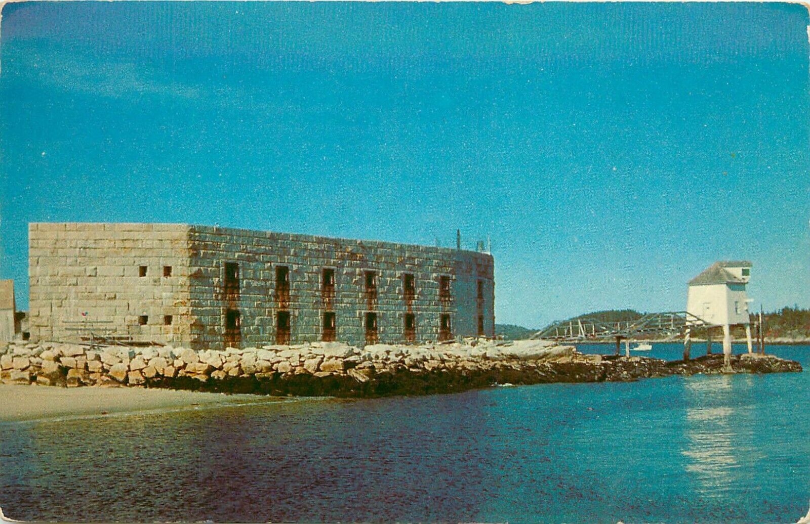 Fort Popham Bath Maine ME Postcard