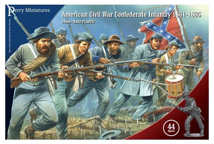 Perry Miniatures: American Civil War Confederate Infantry - 44 Figures 28mm