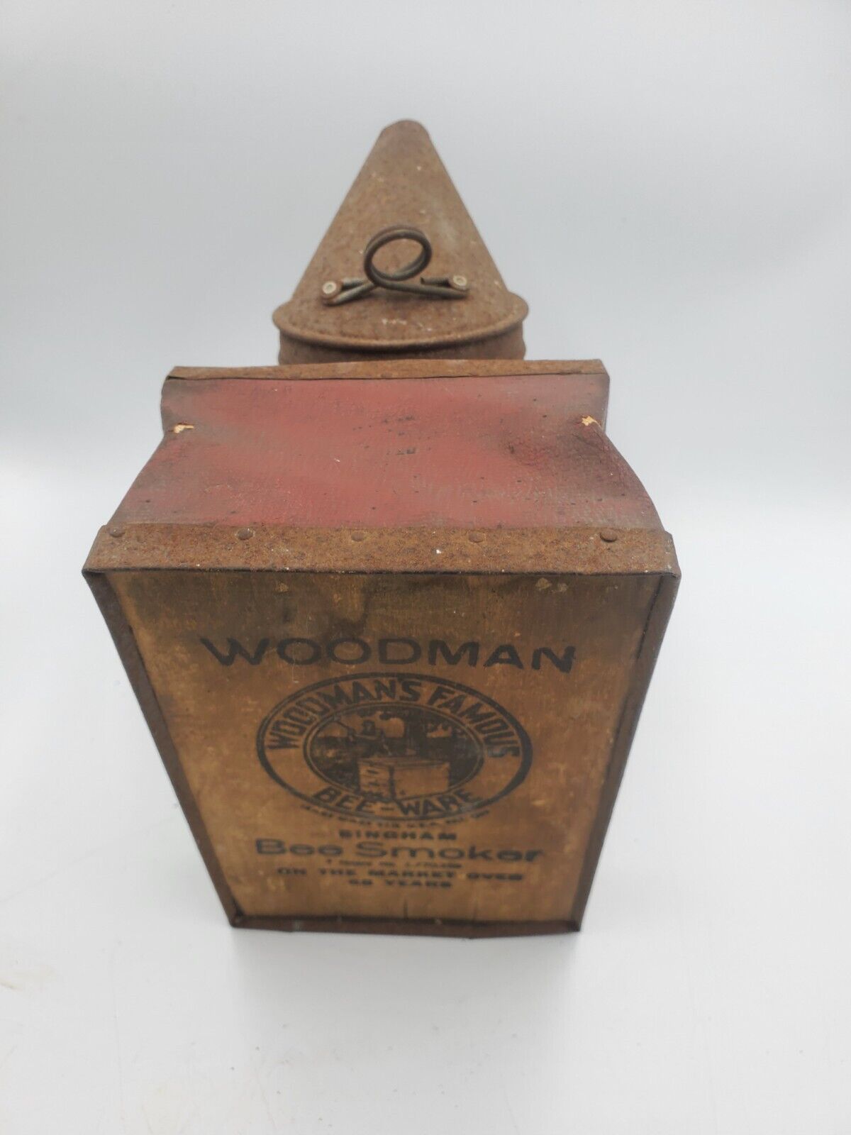 Vintage Woodman's Famous Bee-Ware Bee Smoker Bingham Tin & Bellows